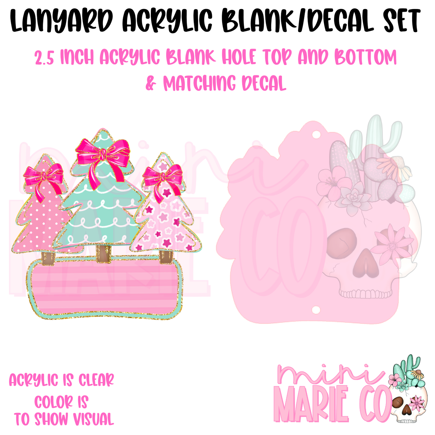 Christmas Trees Lanyard Set