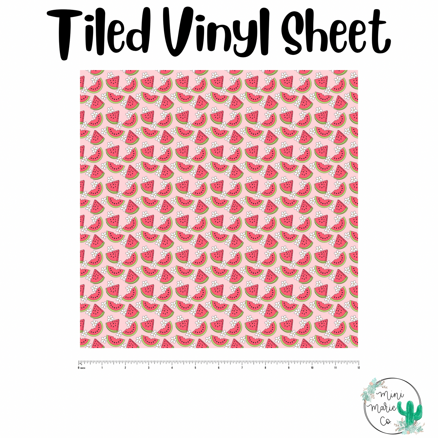 Watermelon Flower Vinyl Sheet 12x12