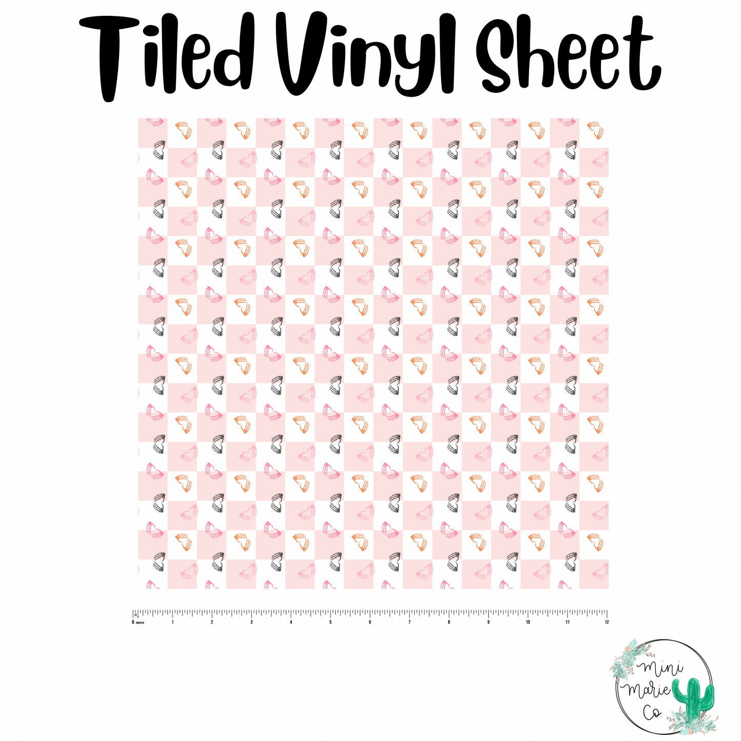 Skellie Heart Hands Vinyl Sheet 12x12