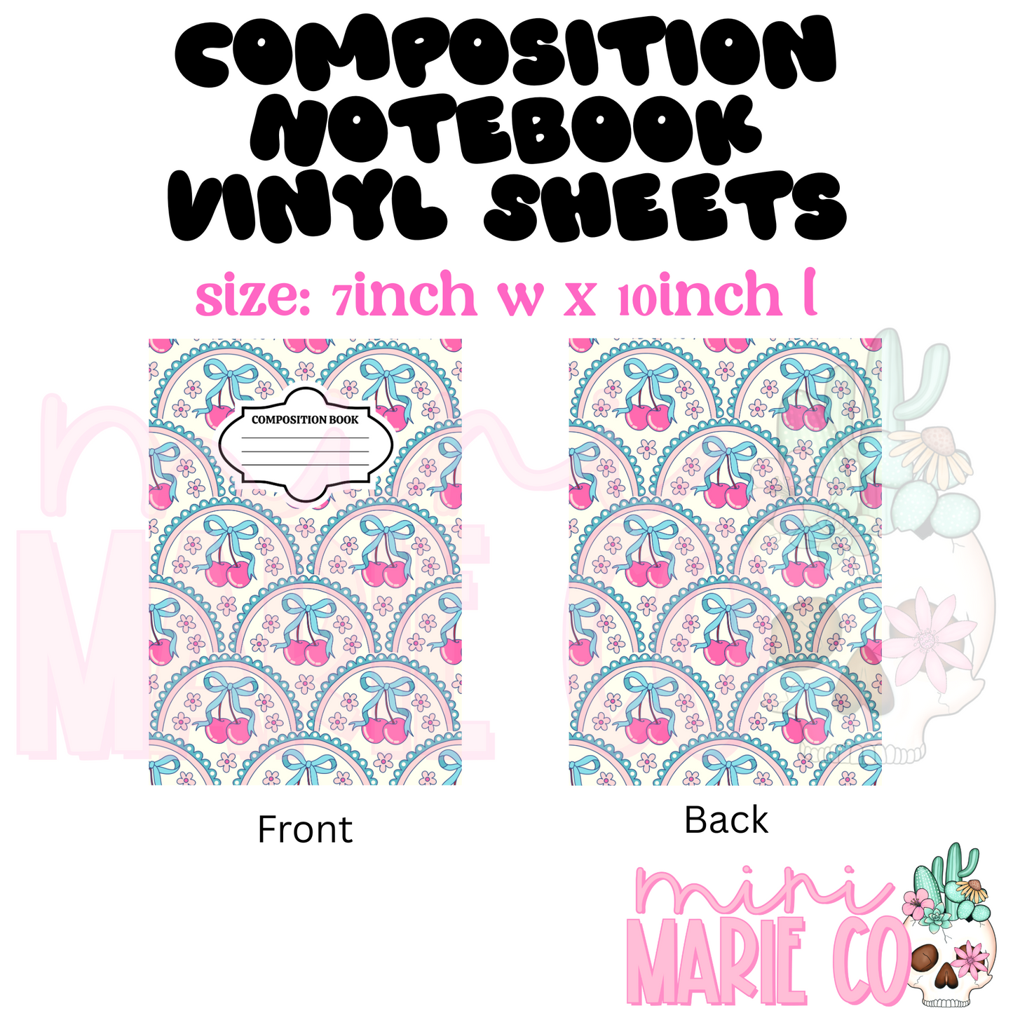 Cherry in Blue Frame Composition Decal