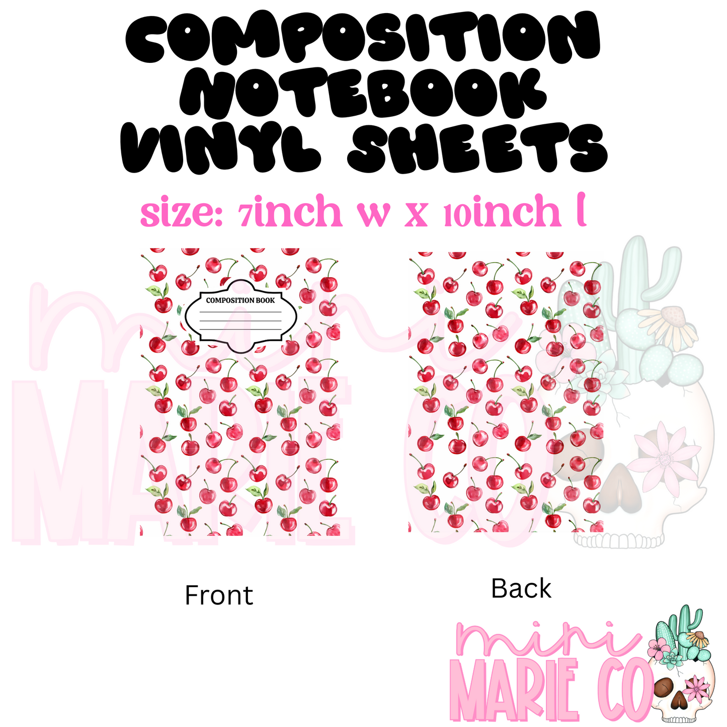 Cherry on White Composition Decal