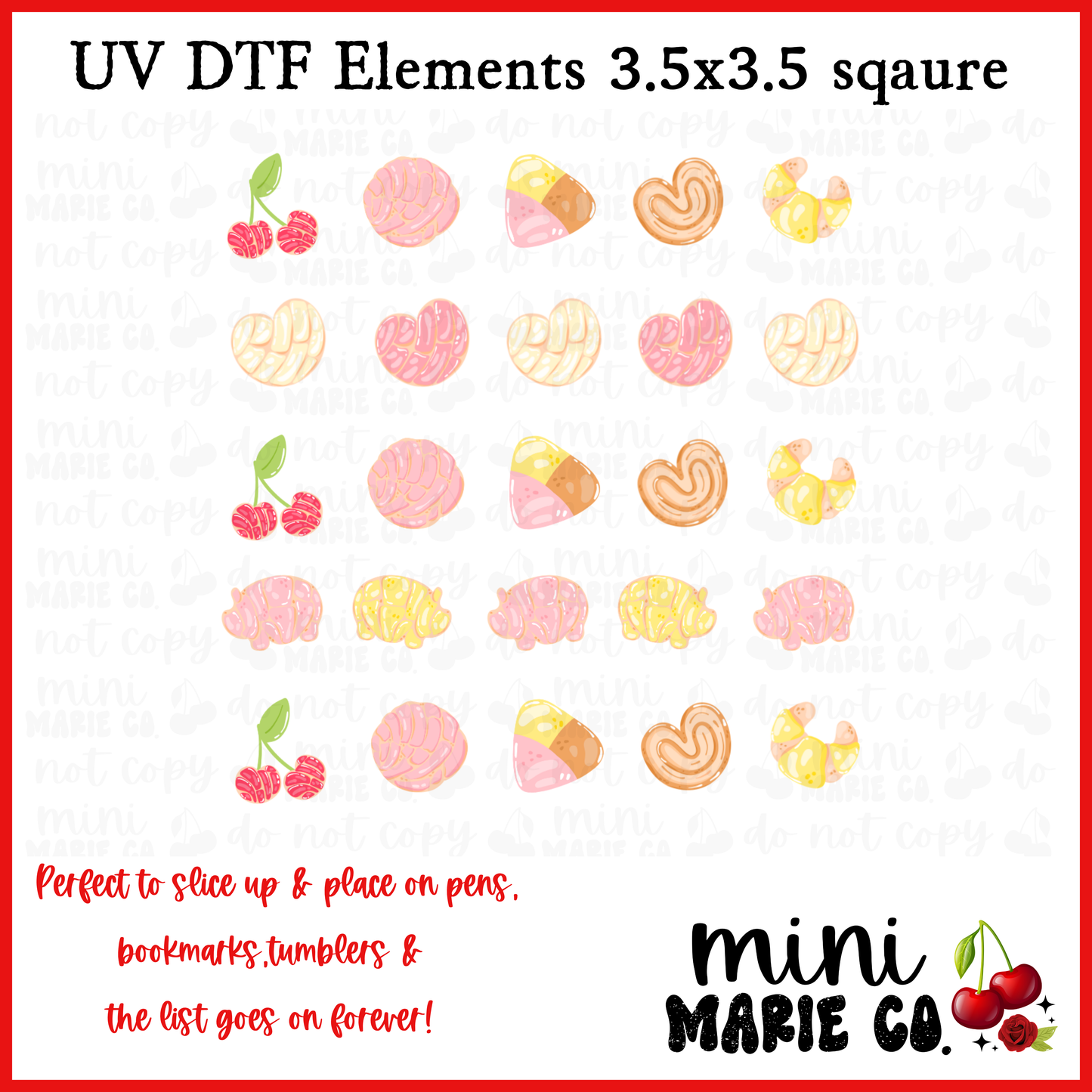 Pan Dulce Element Square UV DTF
