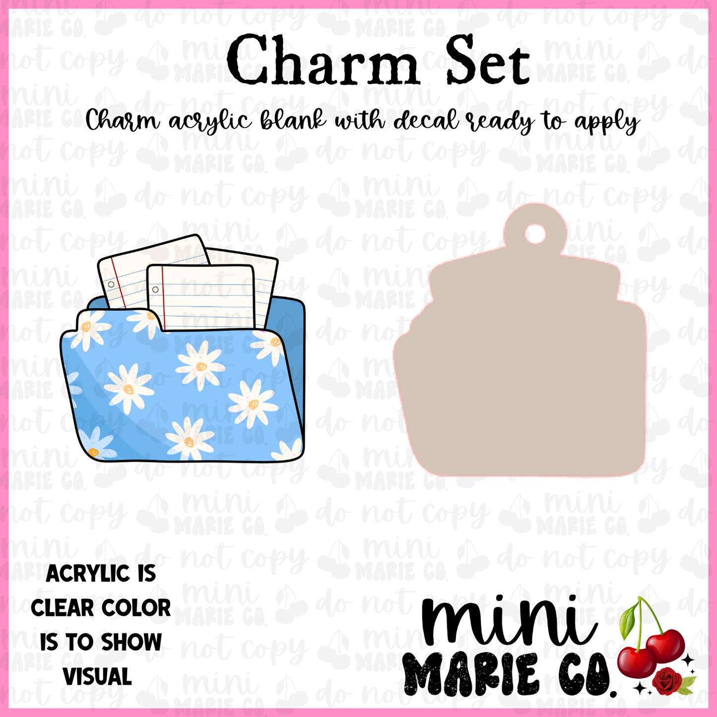Daisy File Folder Charm/Decal