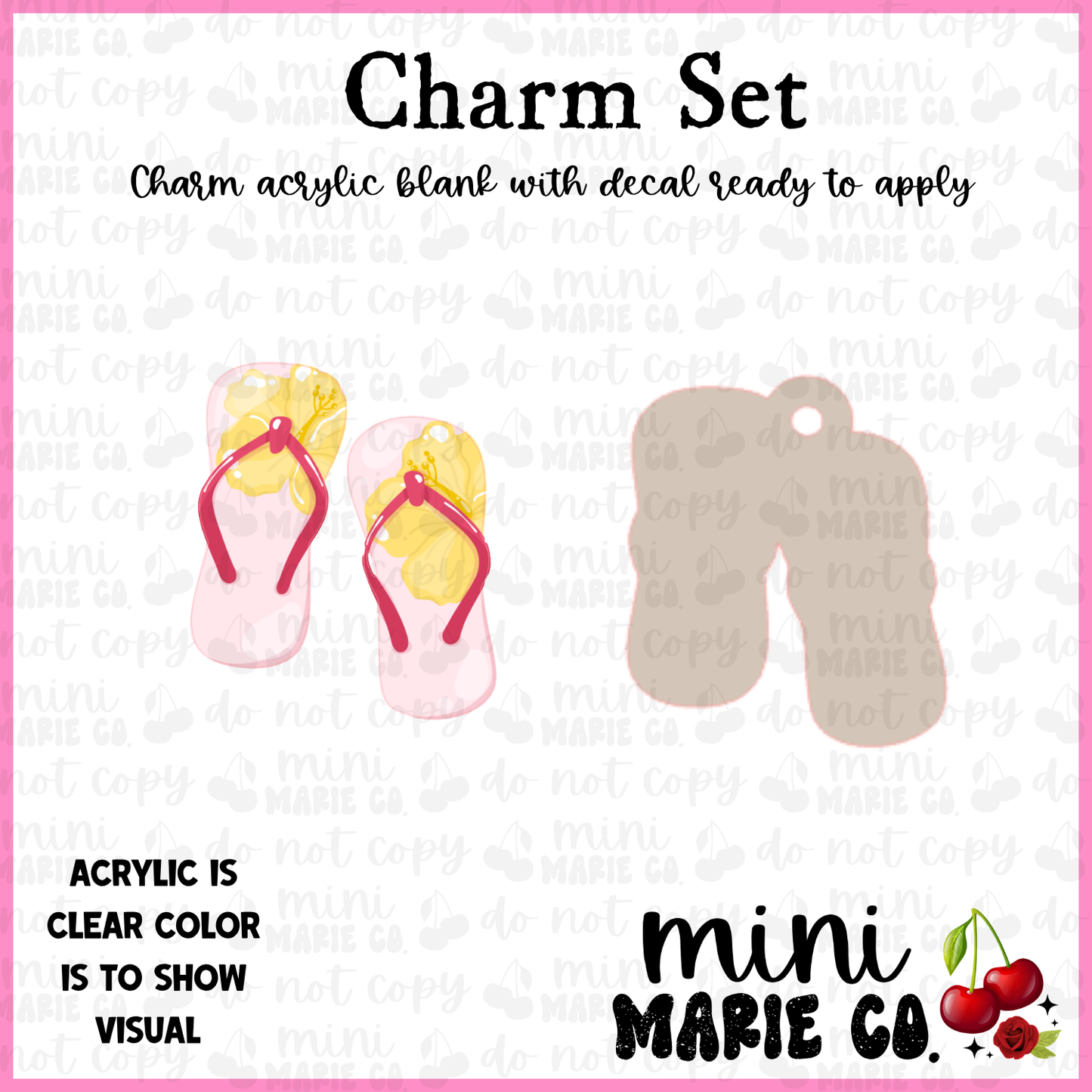 Beach Sandals Charm/Decal