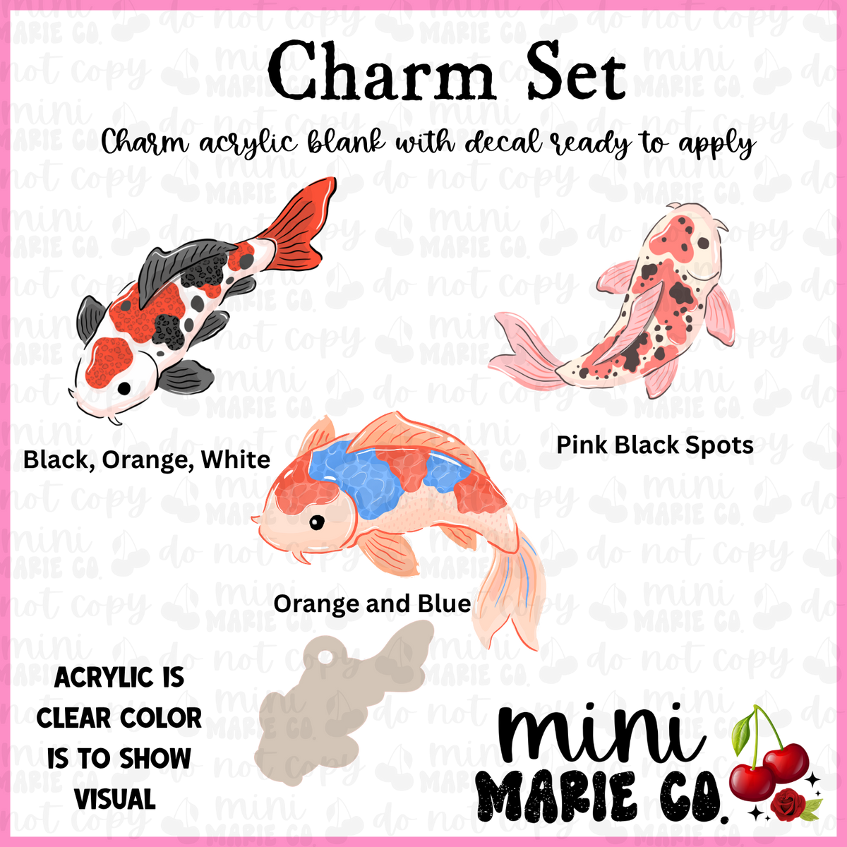 Koi Fish Charm/Decal