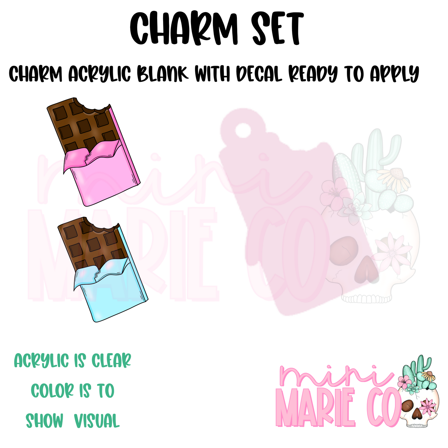 Chocolate Bar Charm/Decal