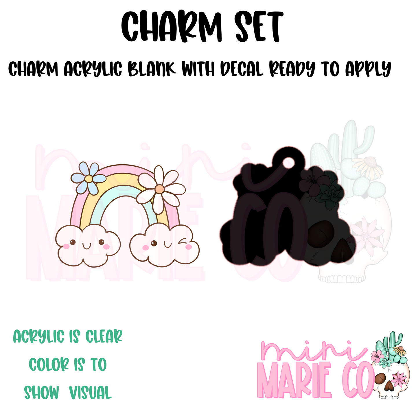 Rainbow Cloud Charm/Decal