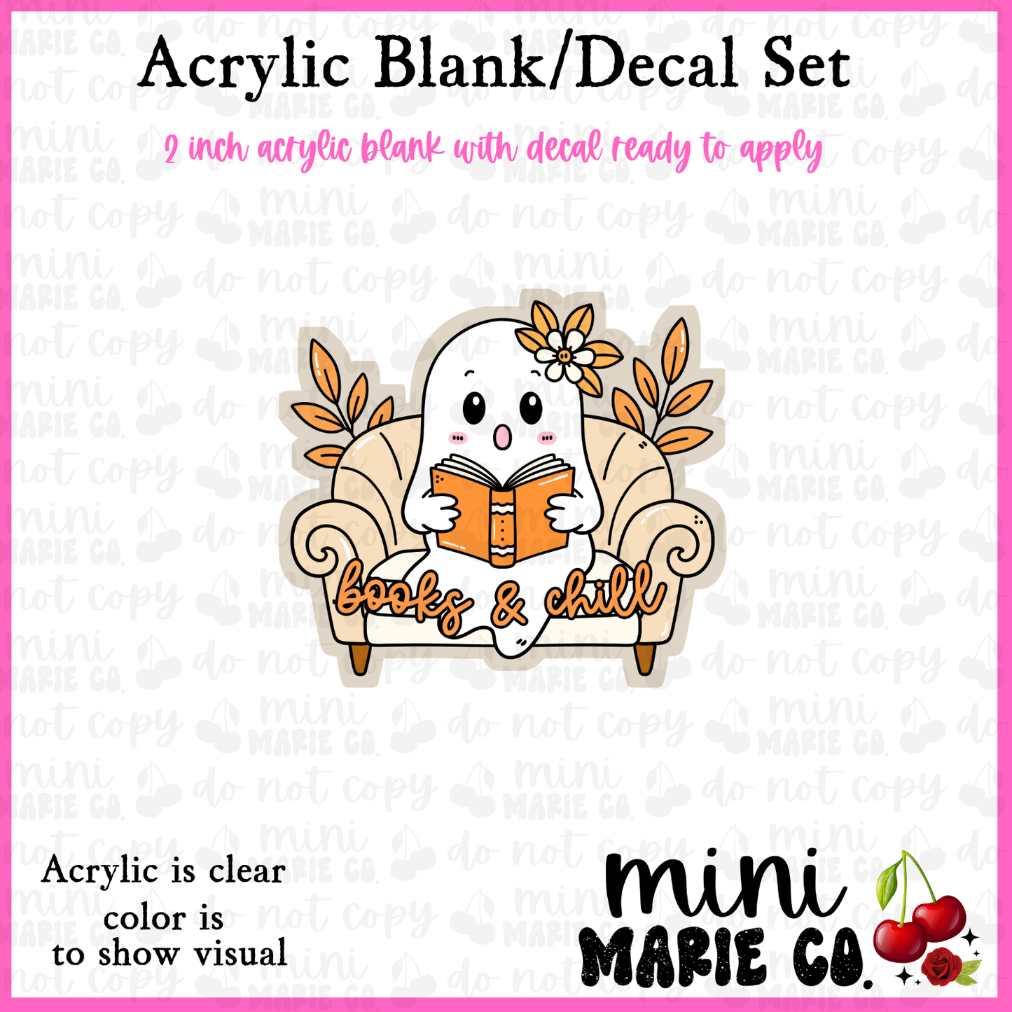 Books & Chill Acrylic Blank/Decal Set