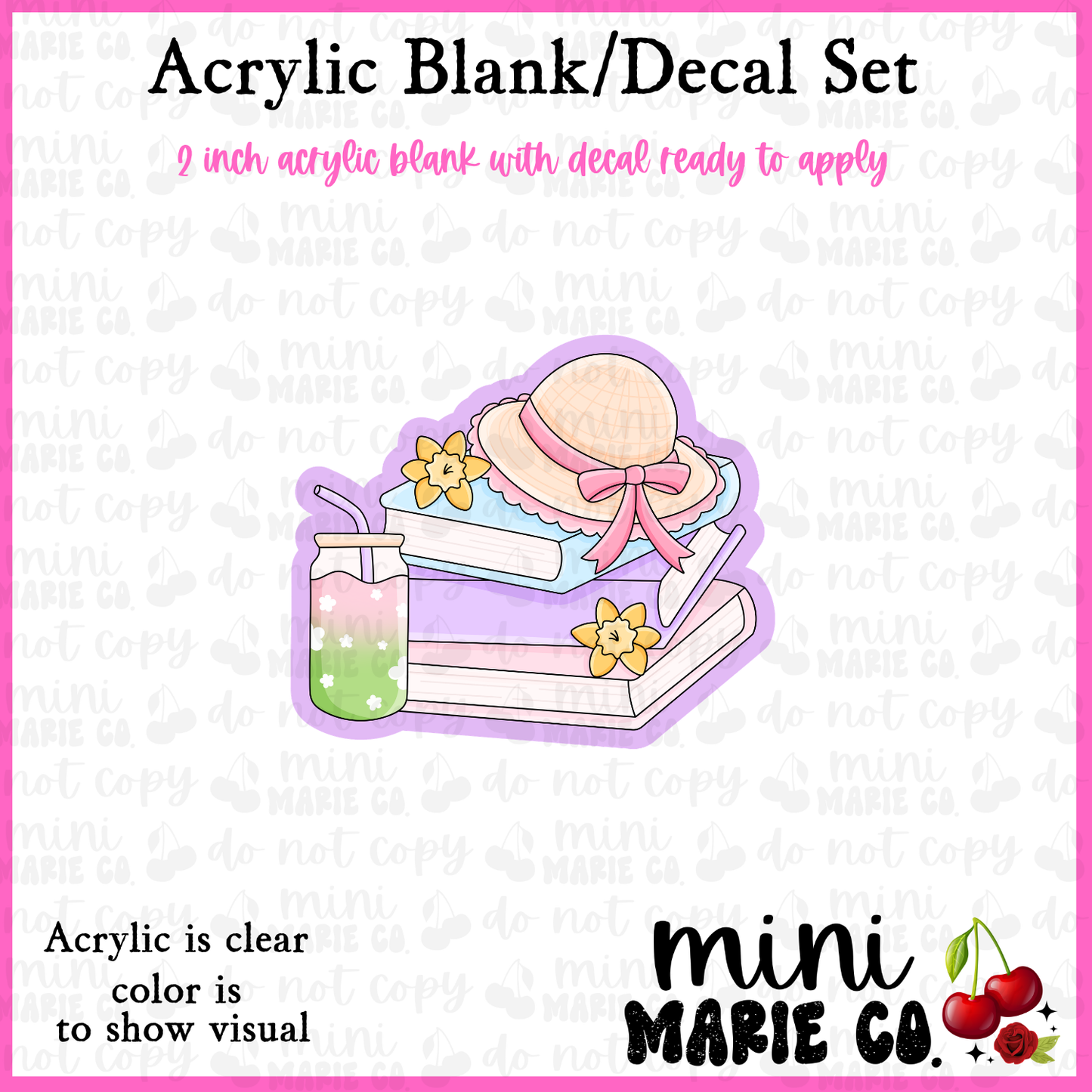 Spring Summer Books Blank/Decal Set