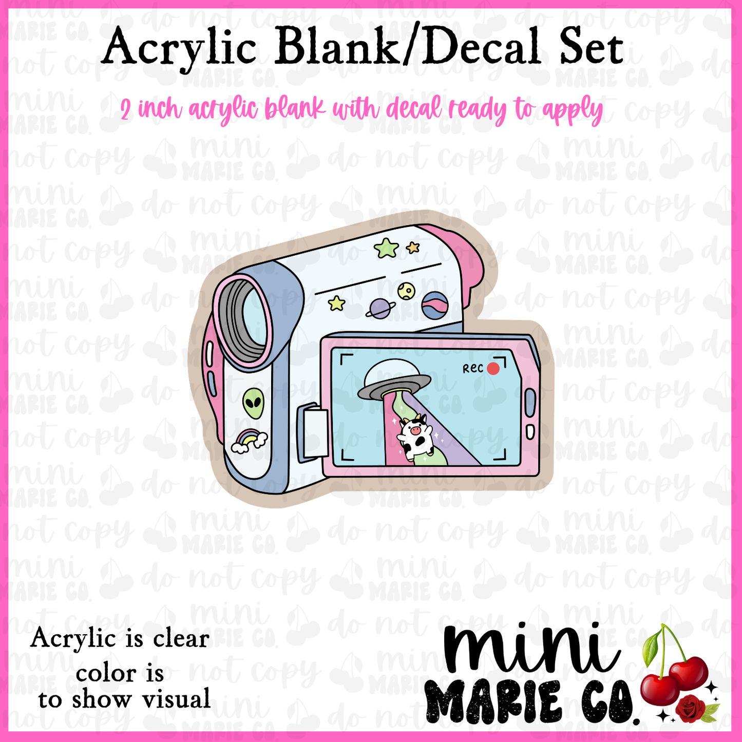 Space Recorder Acrylic Blank/Decal Set