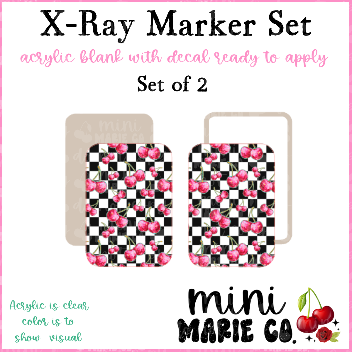 Checkered Cherry X-Ray Marker