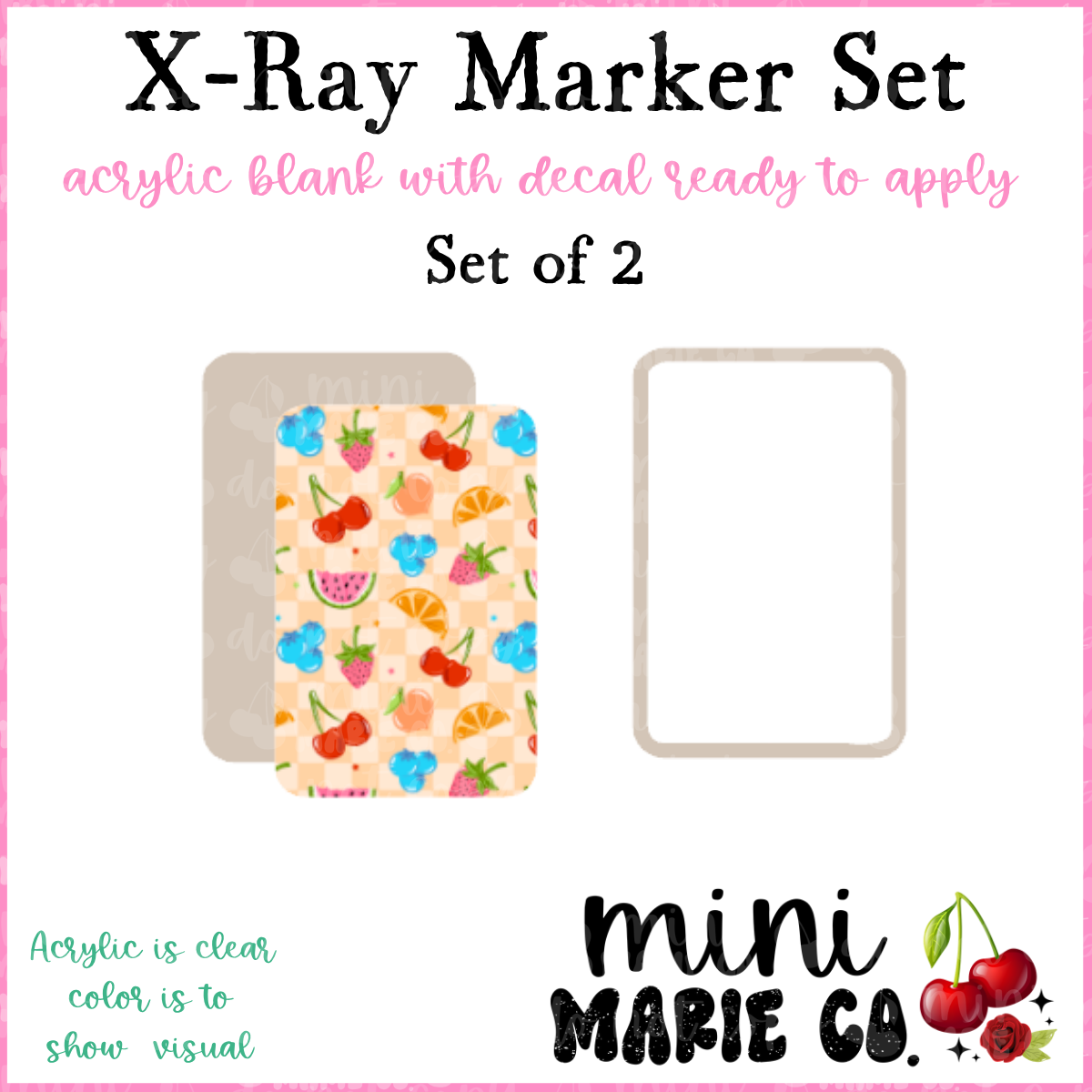 Fruit Checkered X-Ray Marker