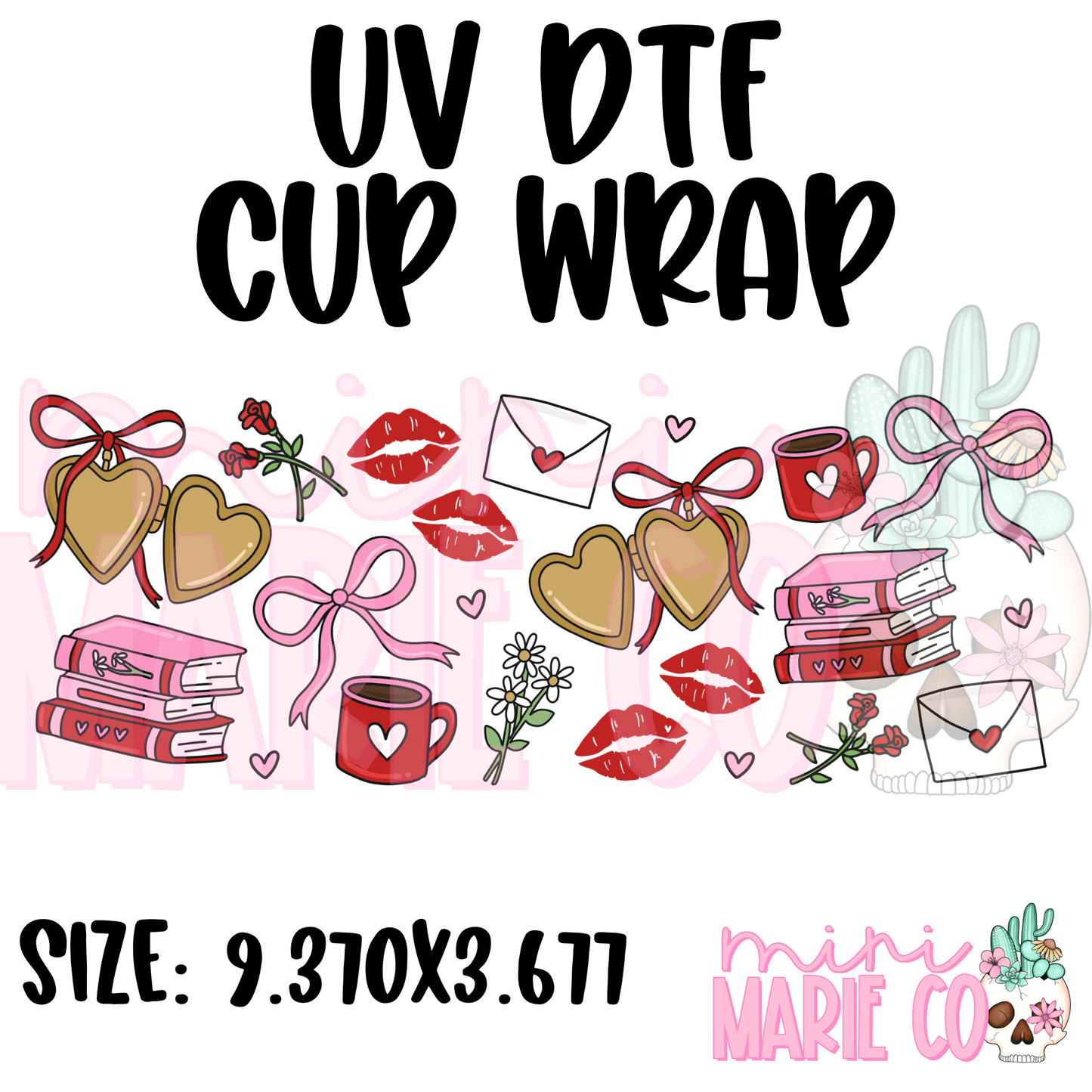 Romance Book Lover UV DTF Cup Wrap