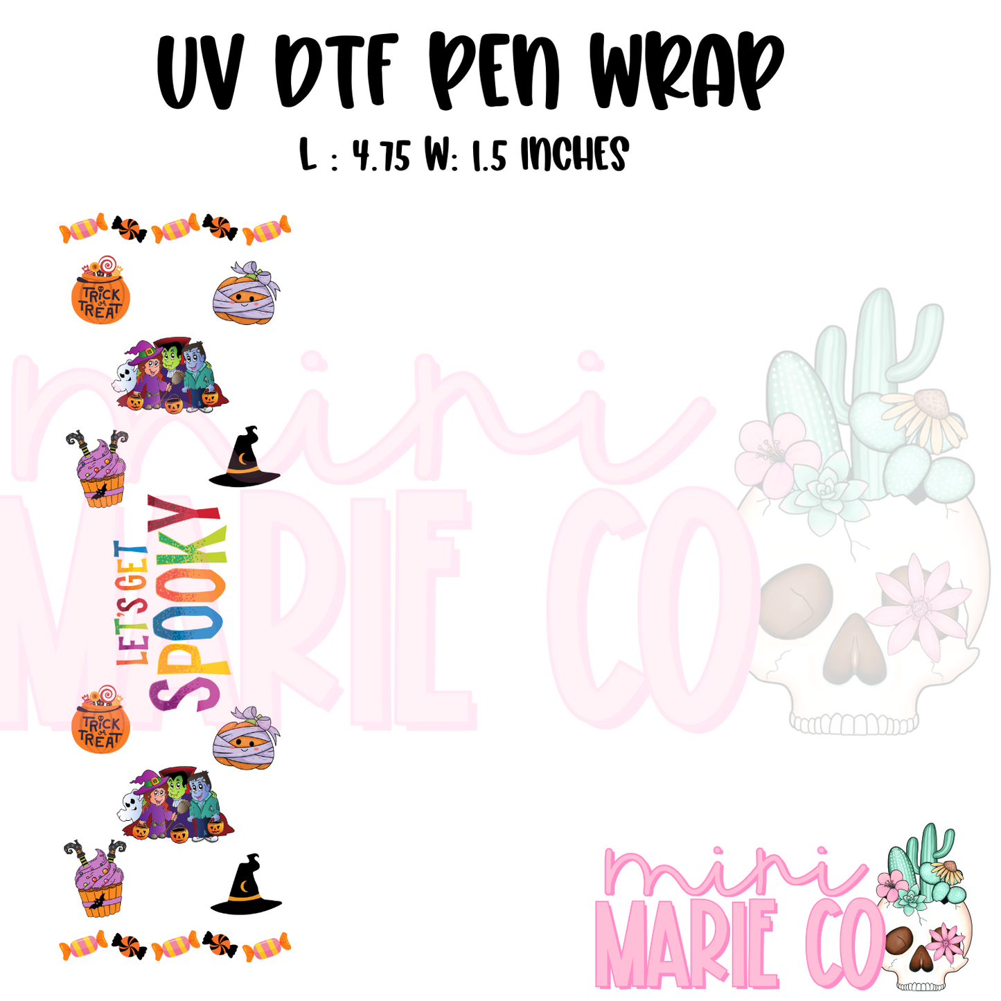 Lets Get Spooky UV DTF Pen/Bookmark Wrap
