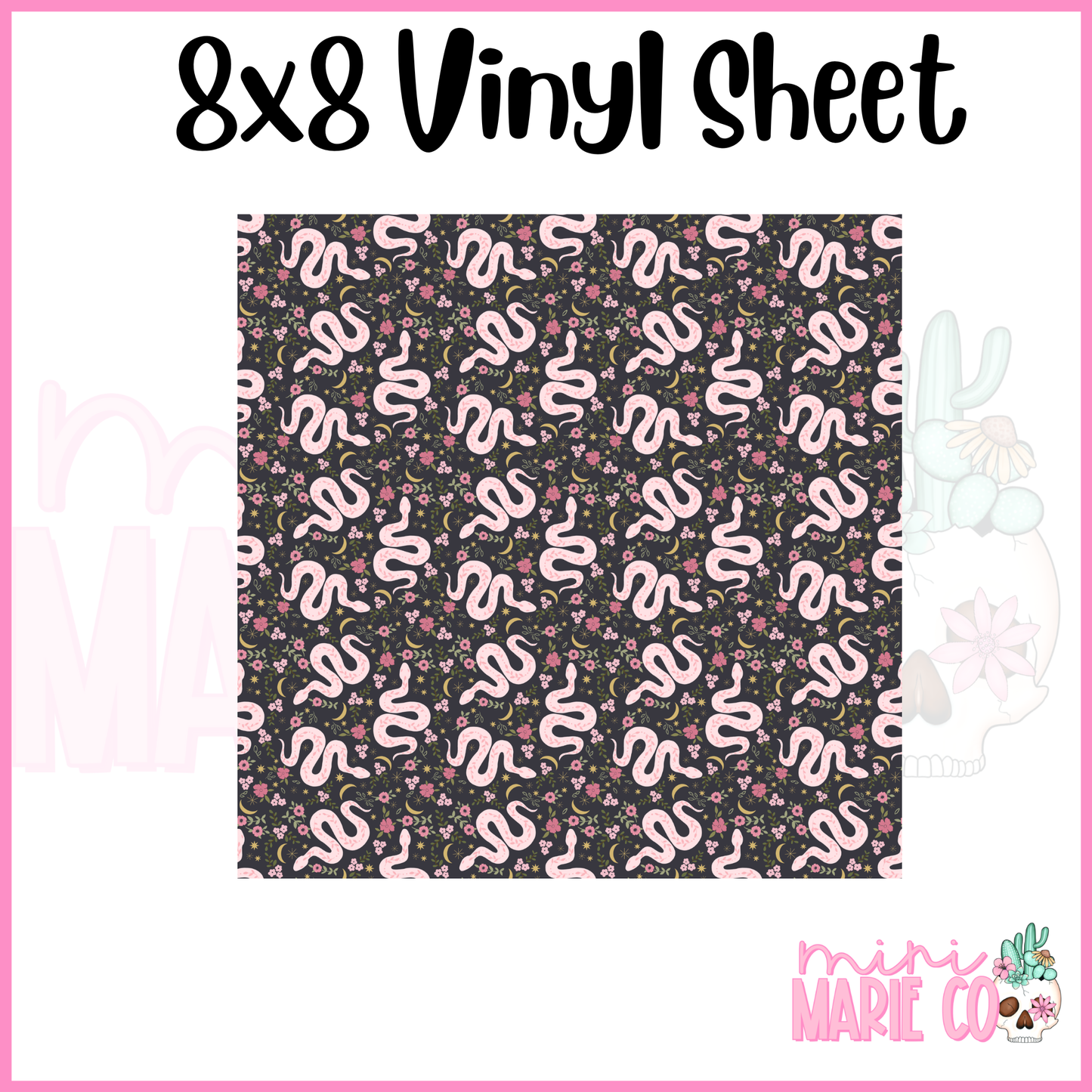 Boho Snakes Vinyl Sheet 8x8