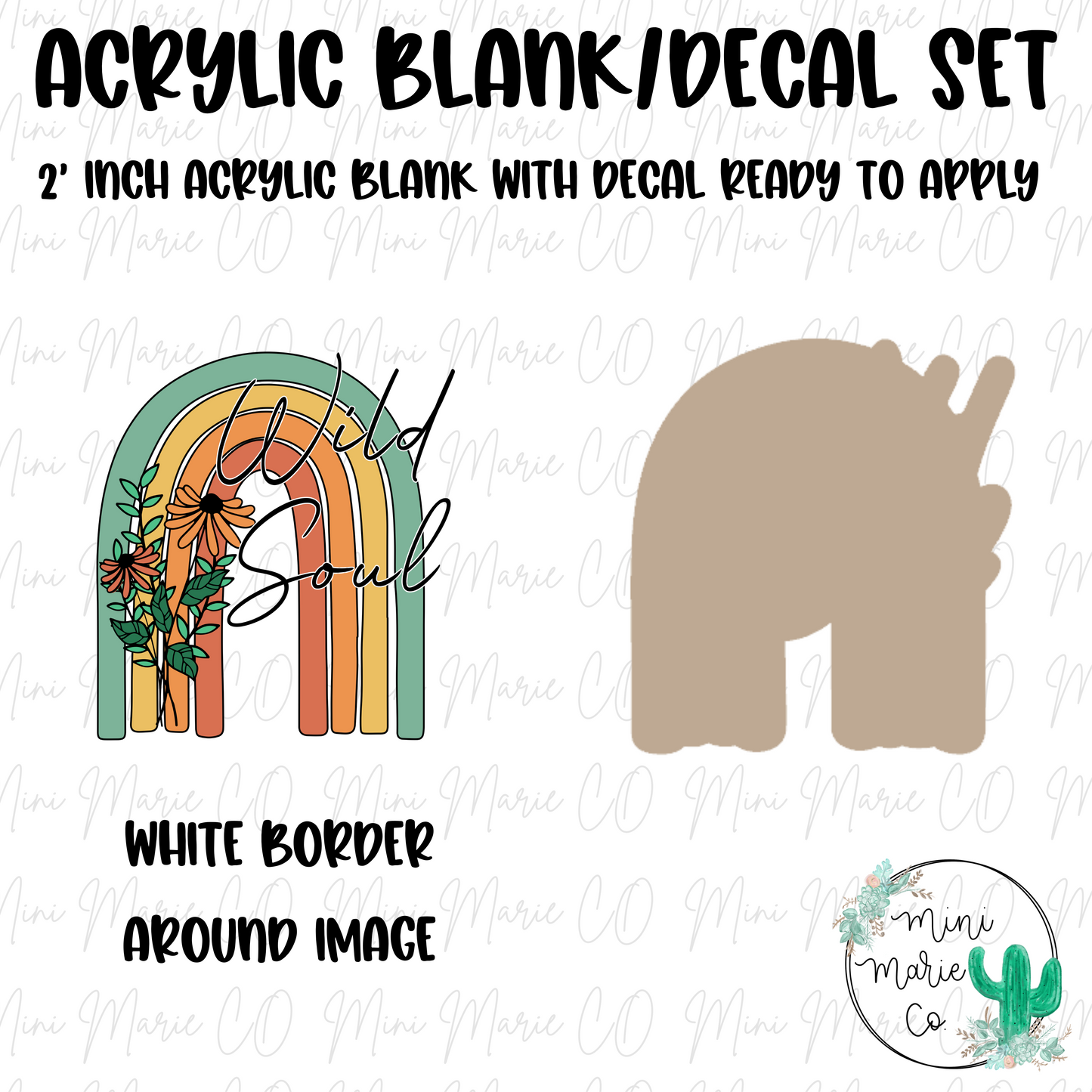 Wild Soul Acrylic Blank/Decal Set