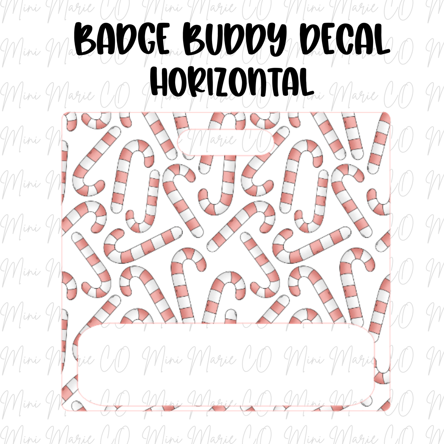 Candy Cane Badge Buddy Ready to Apply