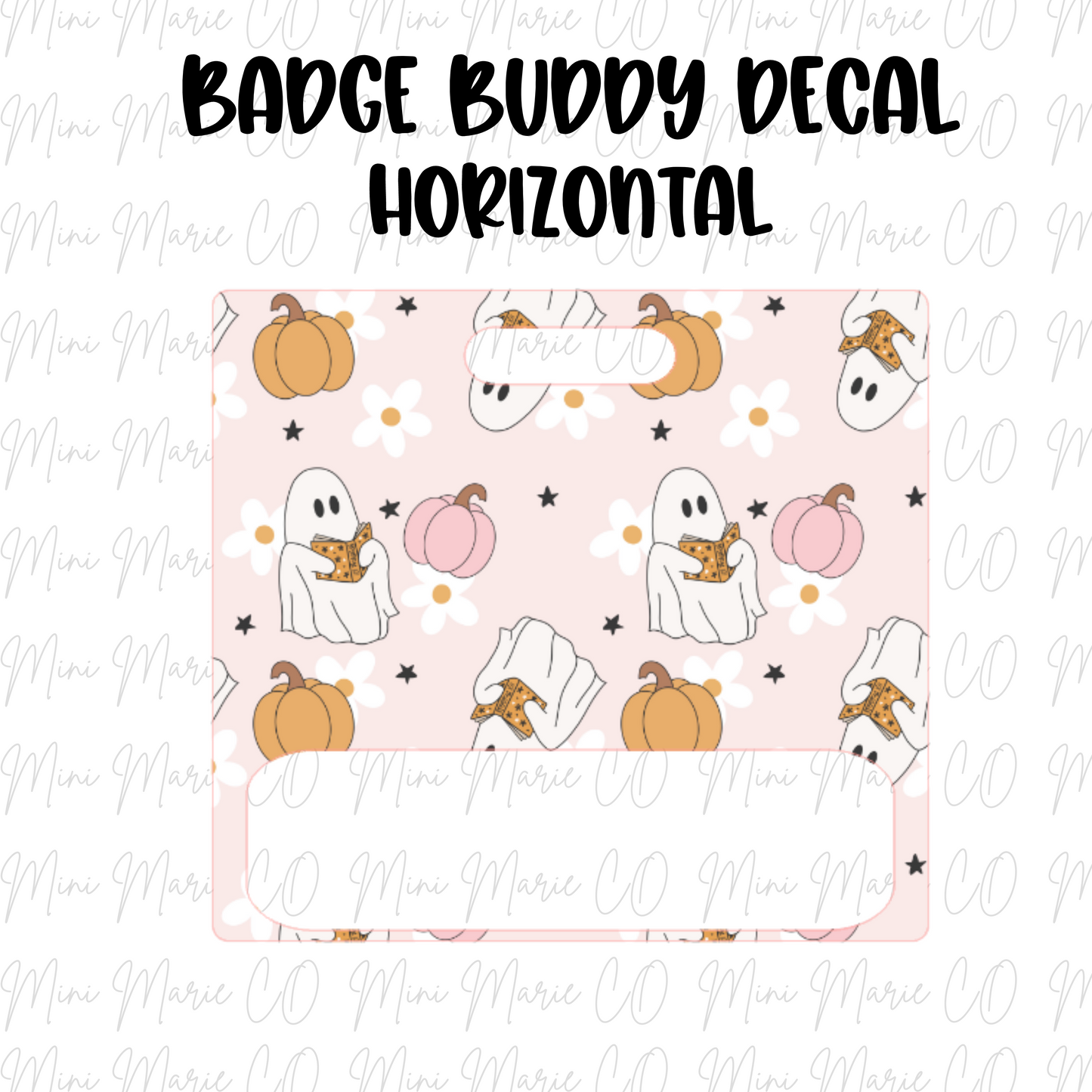 Ghostie Book Pumpkin Badge Buddy Ready to Apply