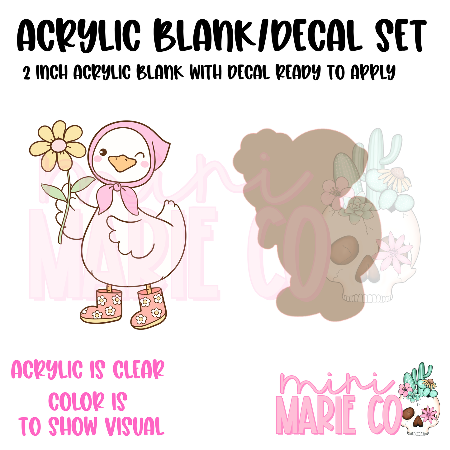 Spring Goose Acrylic Blank/Decal Set