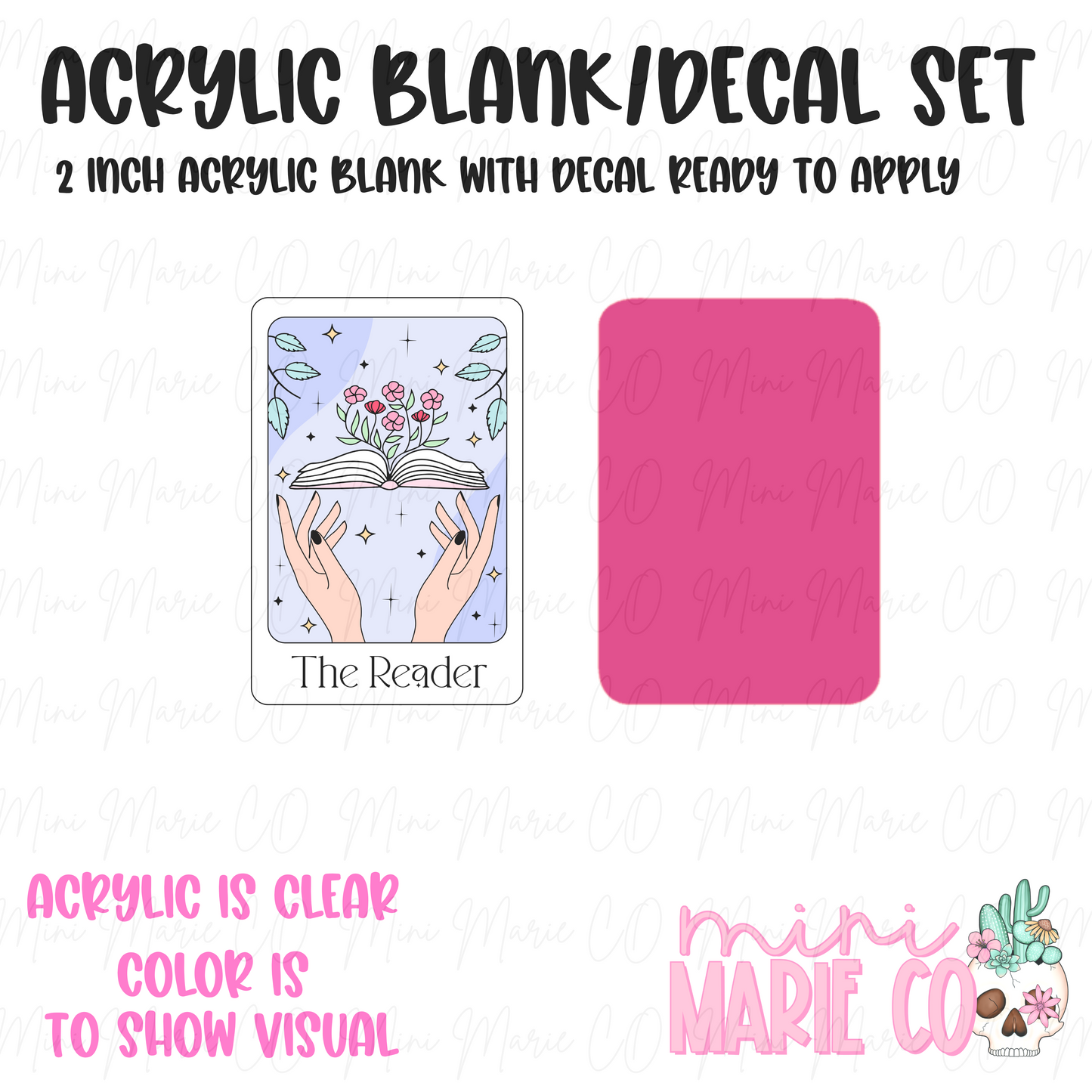 The Readers Tarot Acrylic Blank/Decal Set