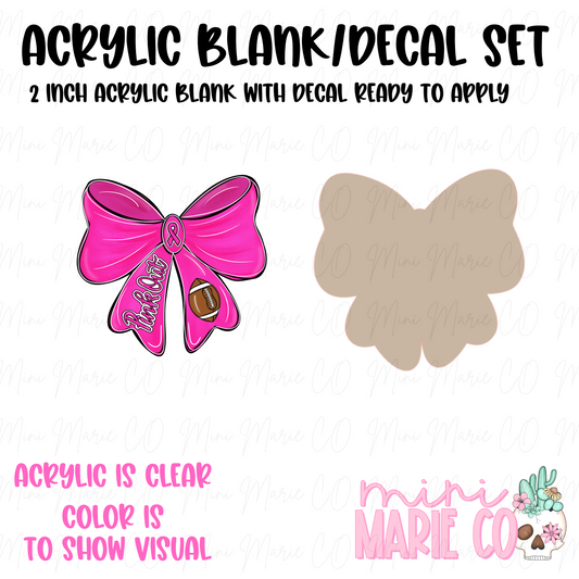 Pink Out Acrylic Blank/Decal Set