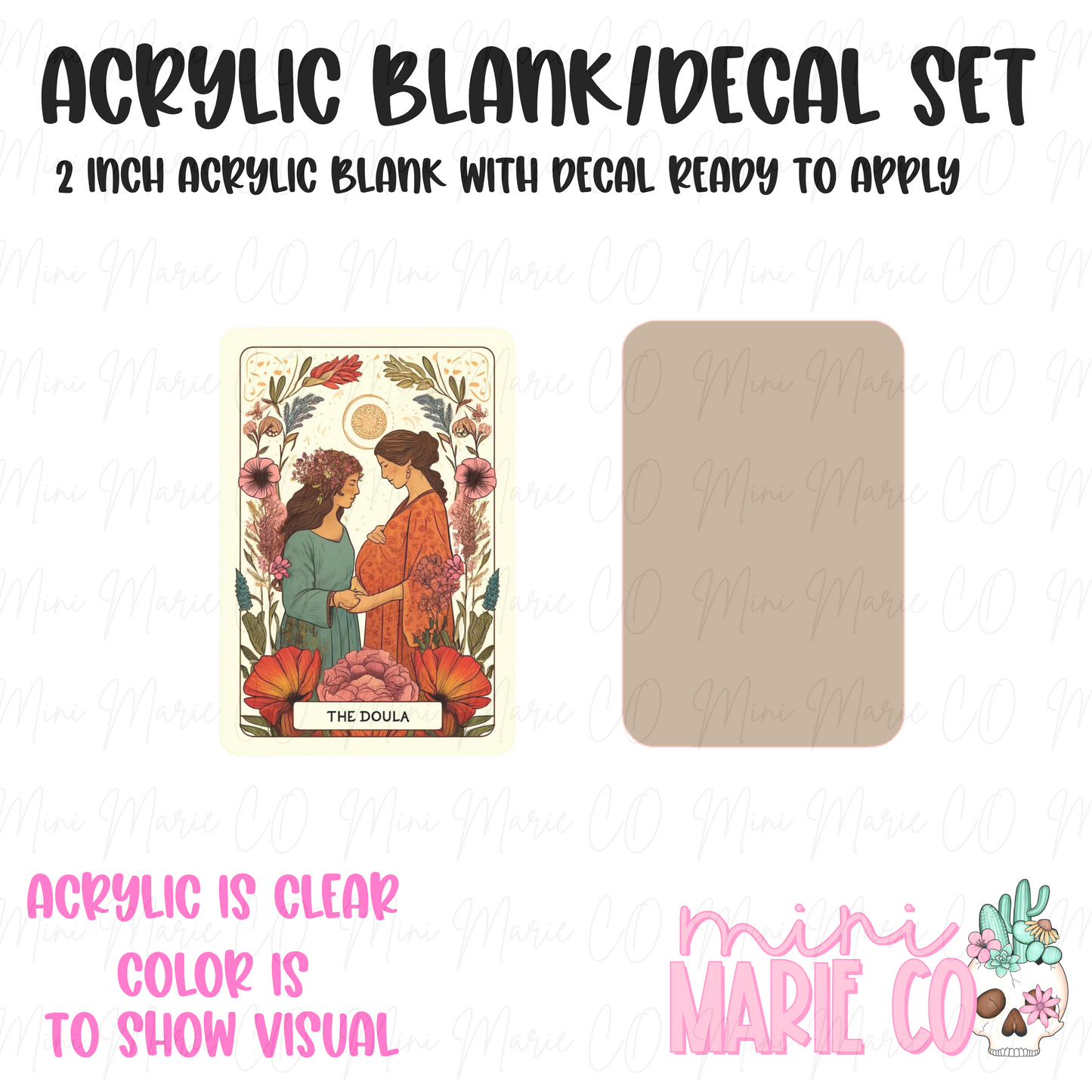 The Doula Acrylic Blank/Decal Set