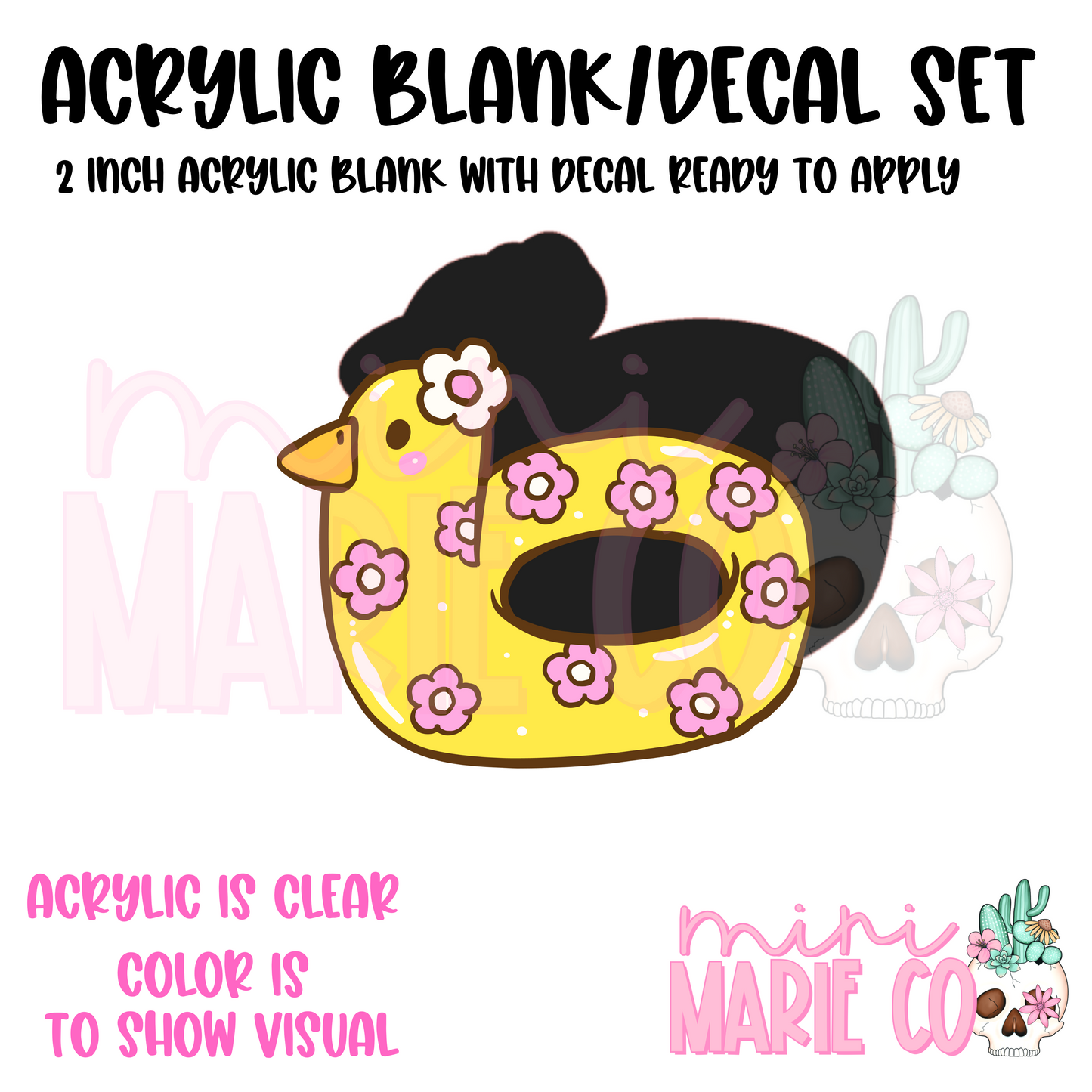 Duckie Float Acrylic Blank/Decal Set