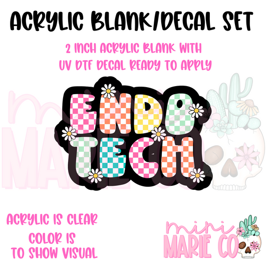 Endo Tech Daisy Acrylic Blank/UV DTF Decal Set