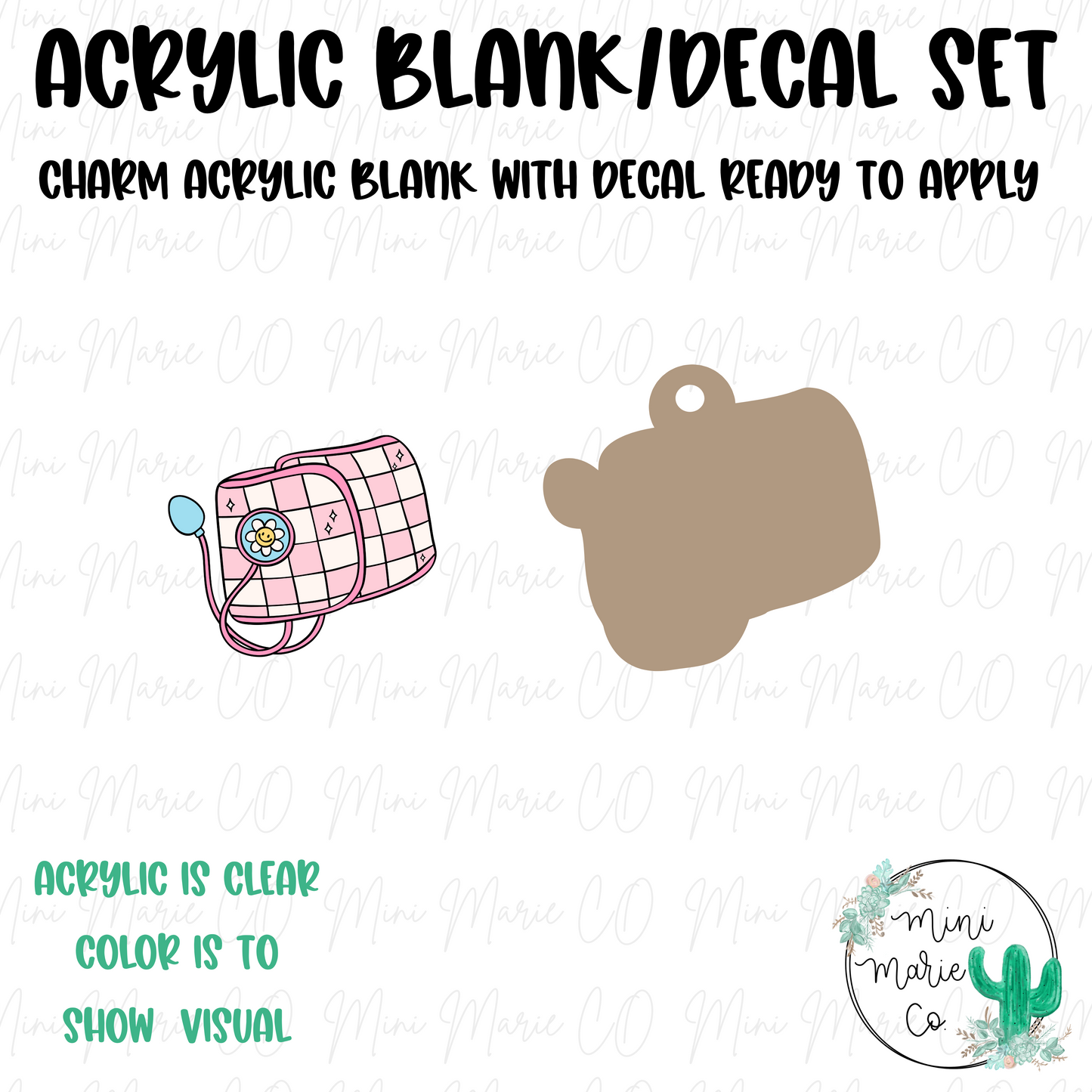 Retro Blood Cuff Charm/Decal