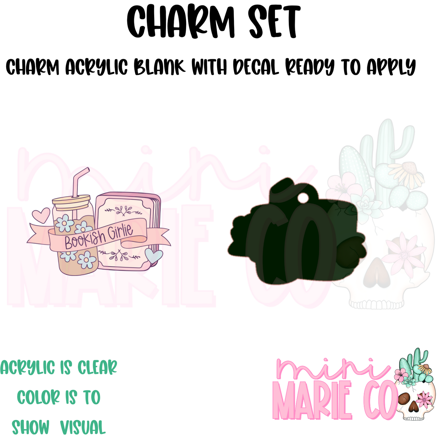 Bookish Girlie Charm/Decal