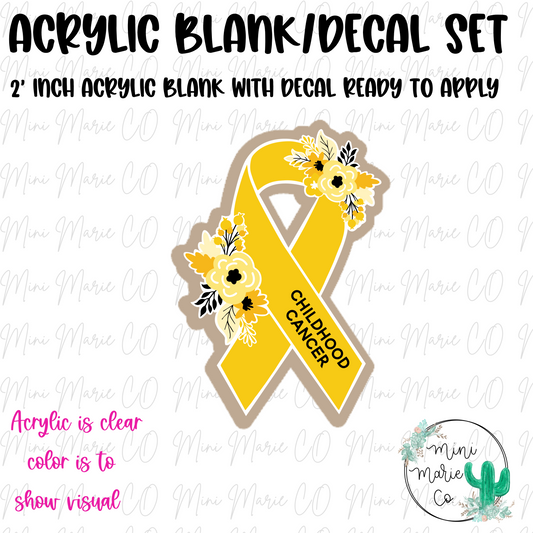 Childhood Cancer Awareness Ribbon Acrylic Blank/Decal