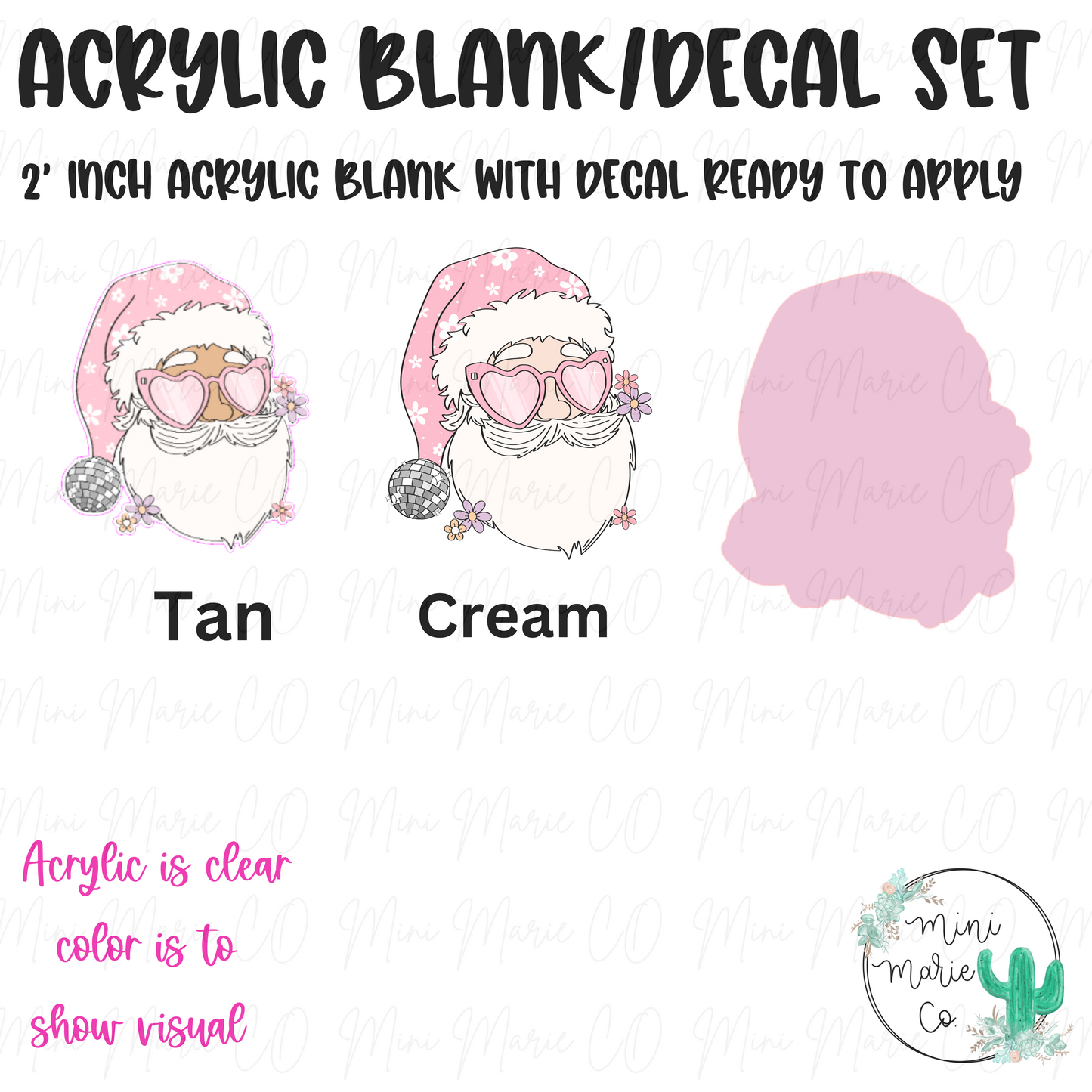 Santa Disco Blank/Decal Set