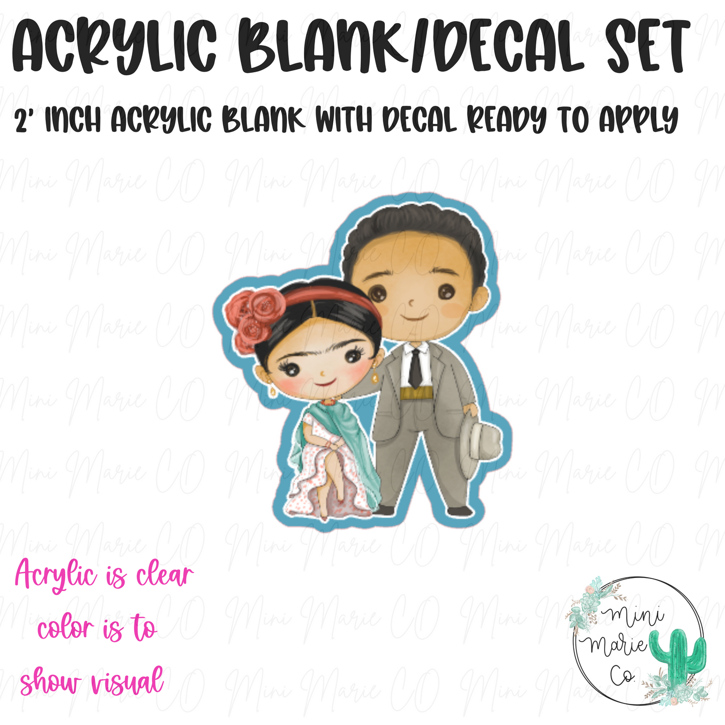 Frida and Diego Blank/Decal Set