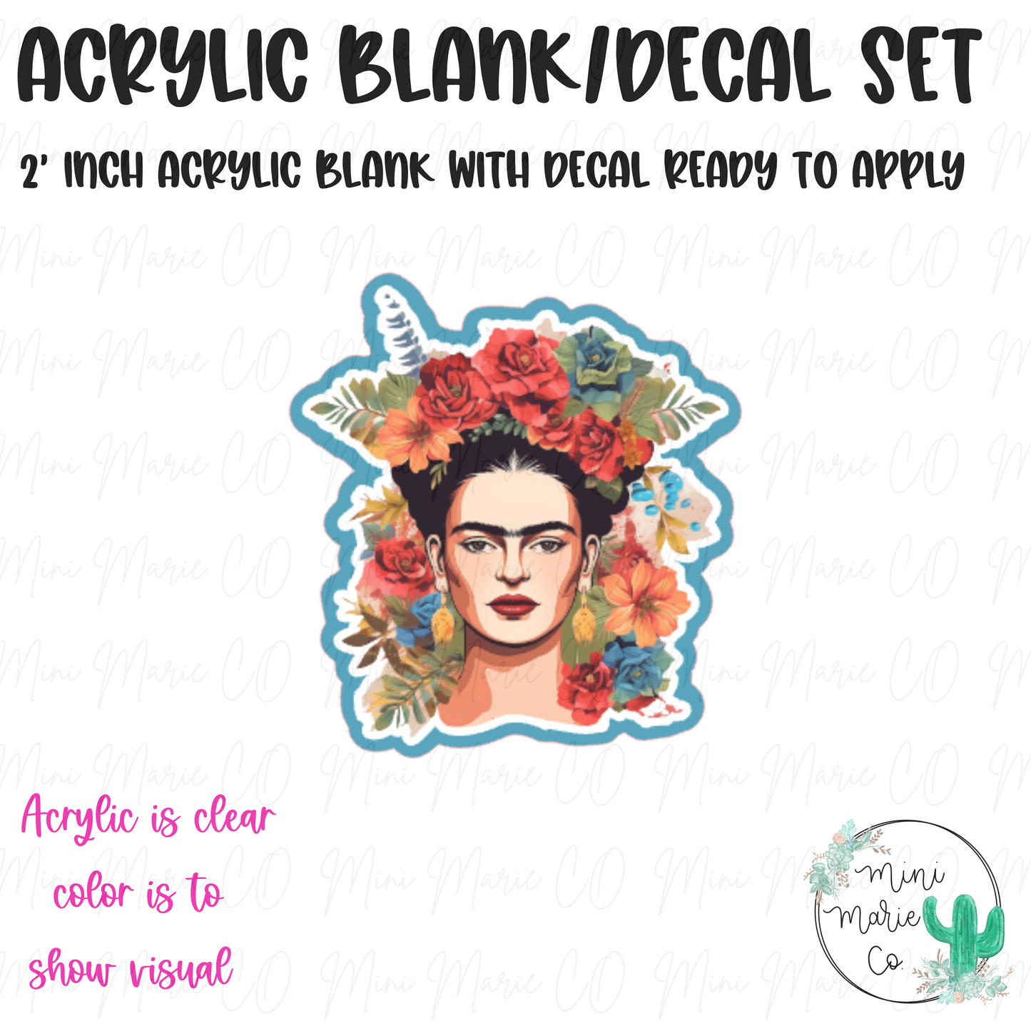 Frida Floral Blank/Decal Set