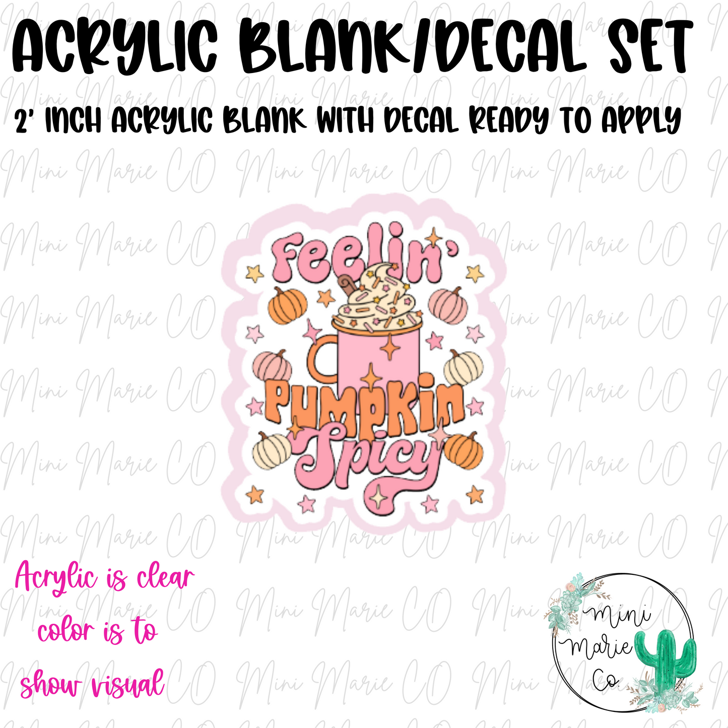 Feeling Pumpkin Spicy Acrylic Blank/Decal Set