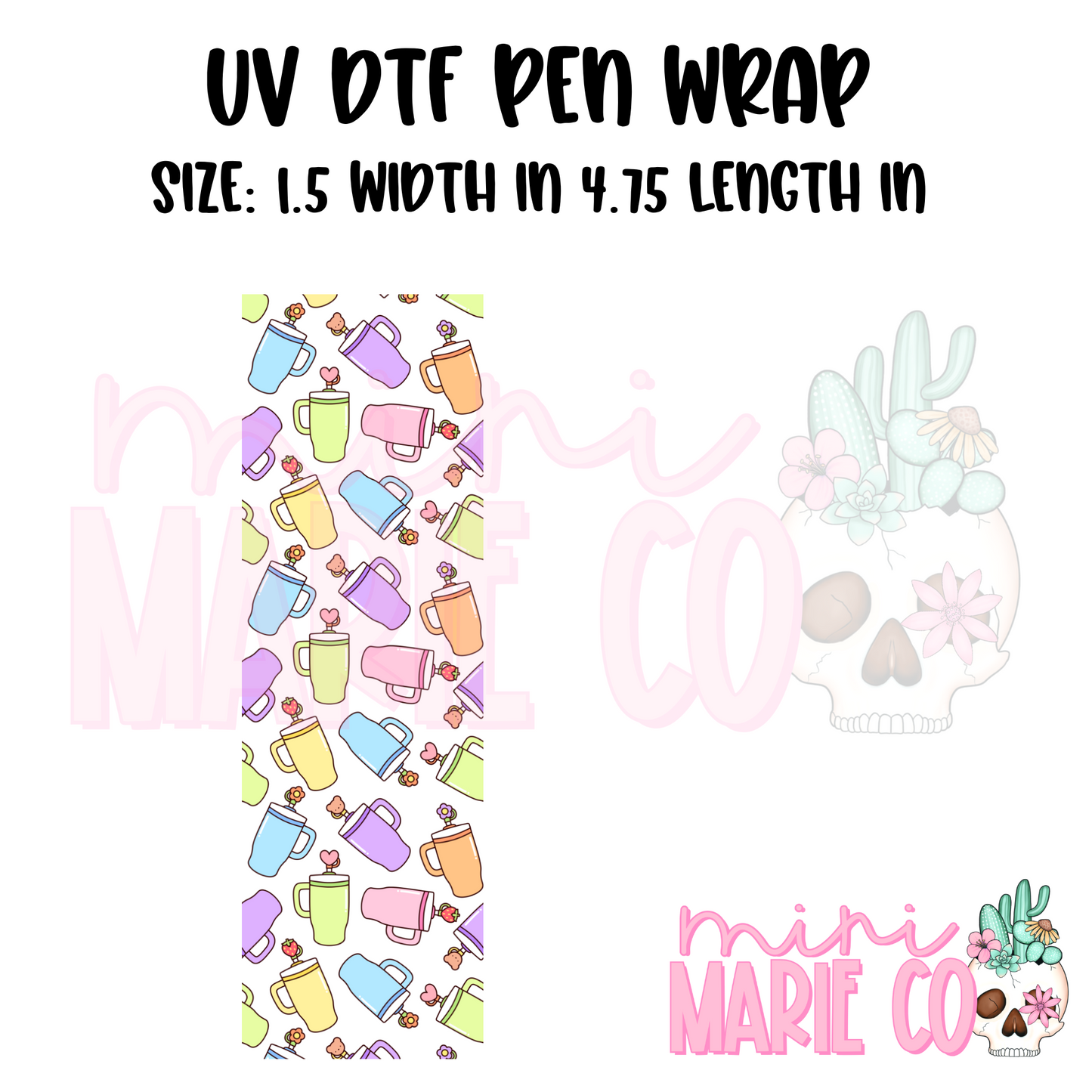 Mini Tumbler UV DTF Pen/Bookmark Wrap