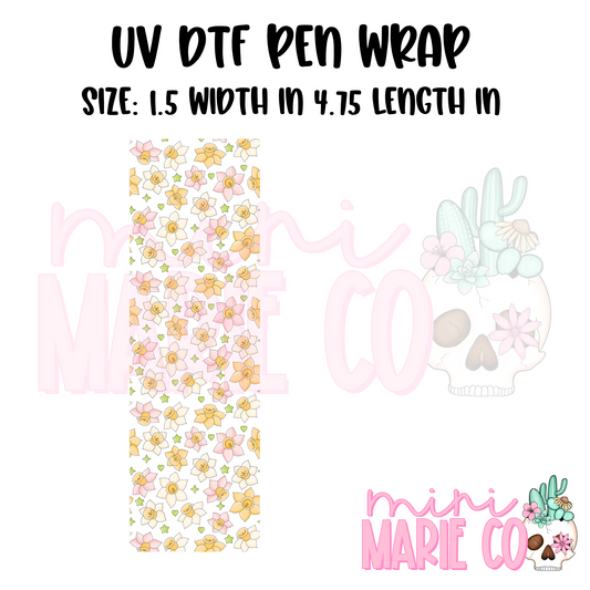 Yellow Flower UV DTF Pen/Bookmark Wrap