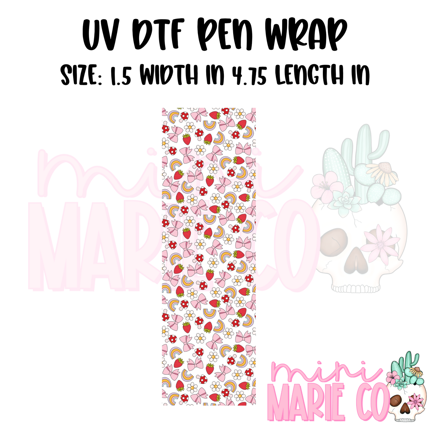 Fruit and Bows UV DTF Pen Wrap