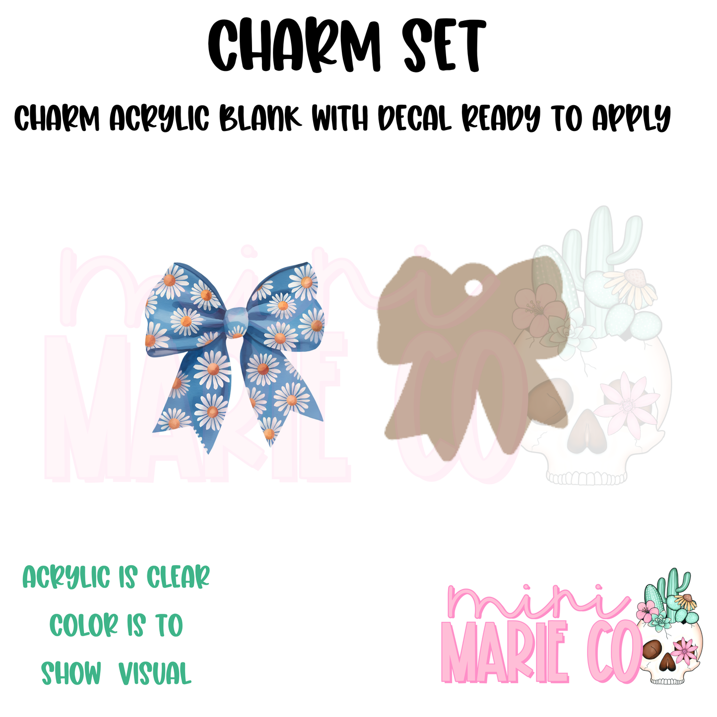 Daisy Bow Charm/Decal
