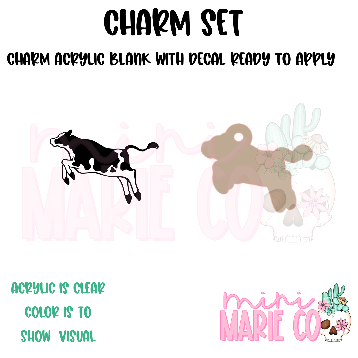 Cow Jumping Charm/Decal