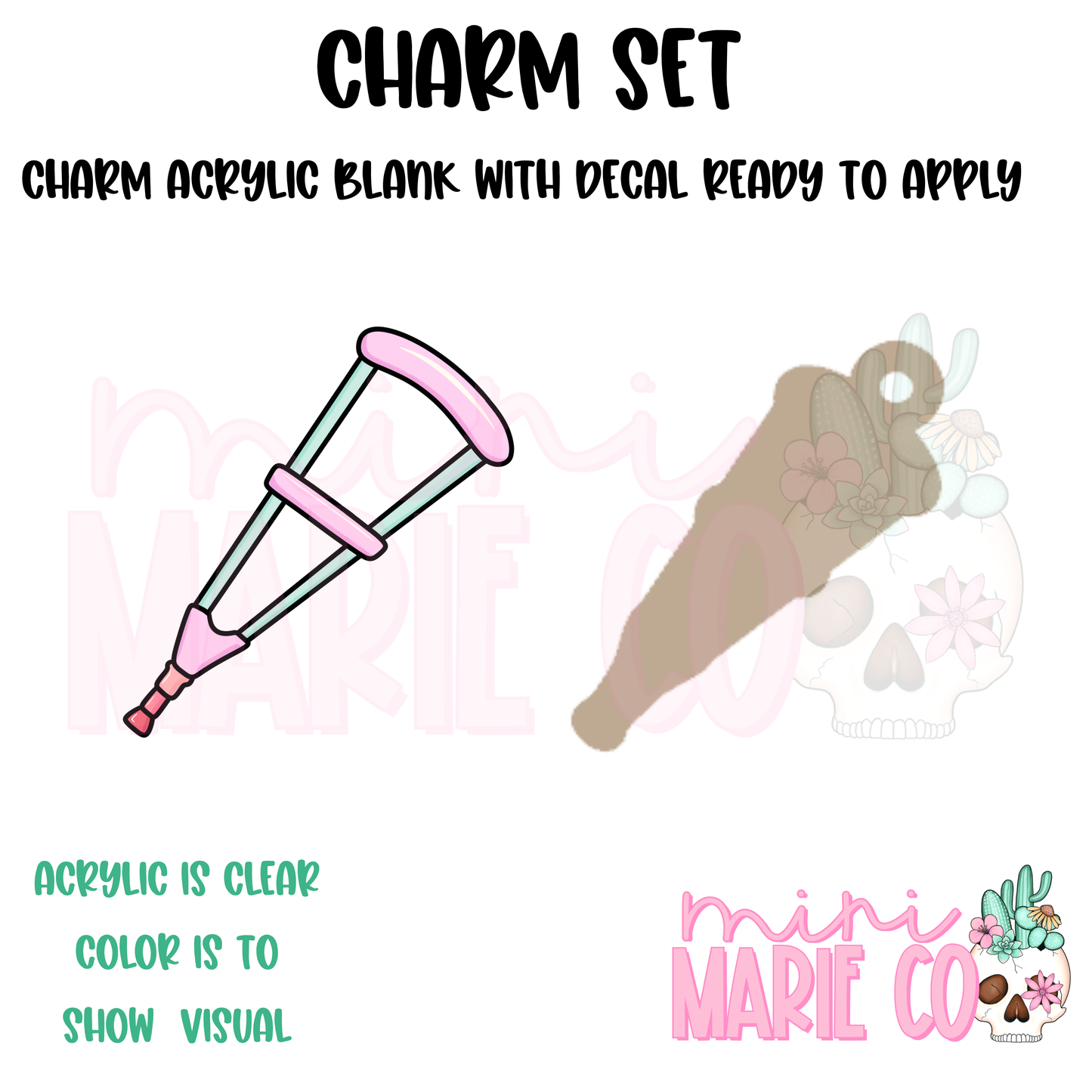 Crutches Charm/Decal