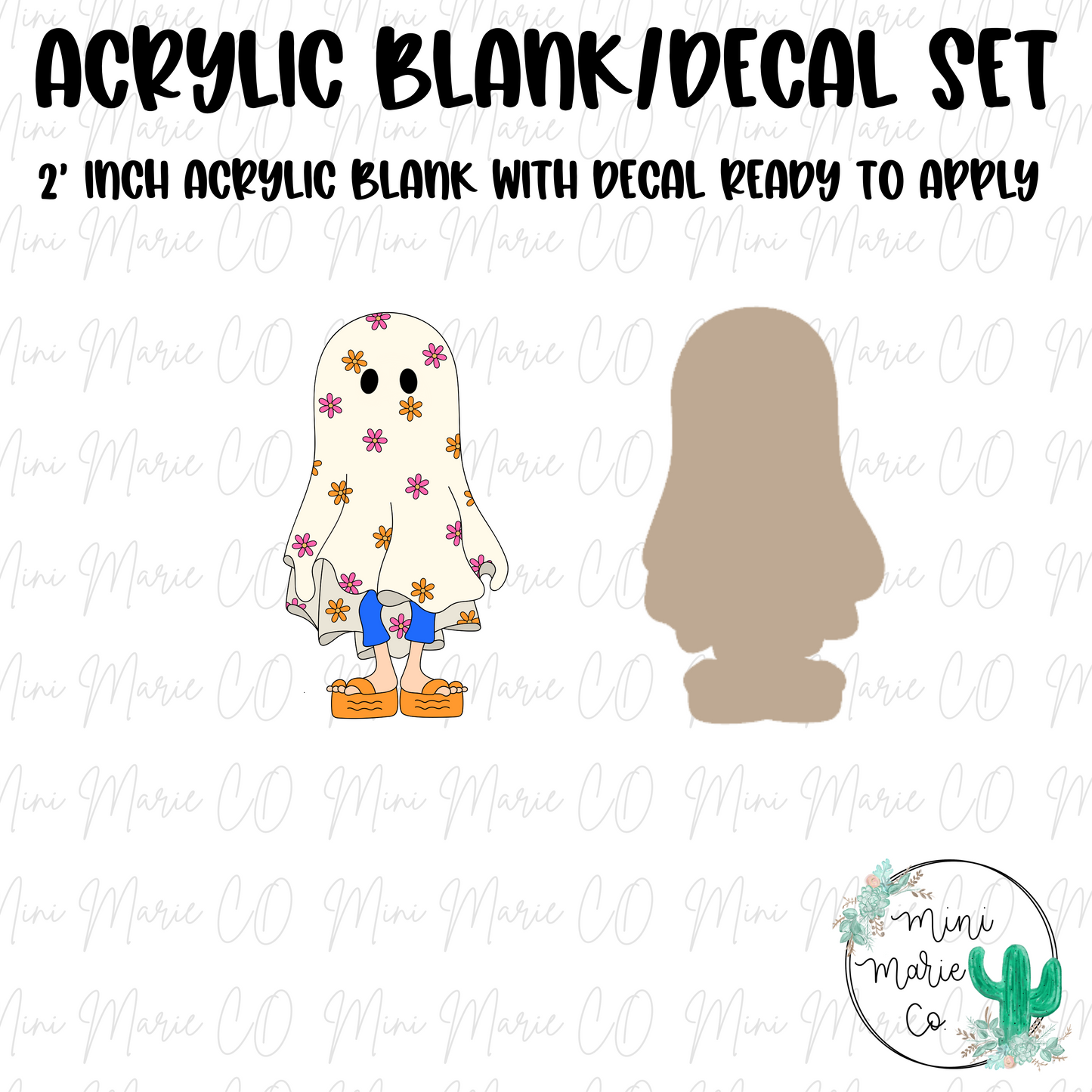 Ghost Girl Acrylic Blank/Decal Set