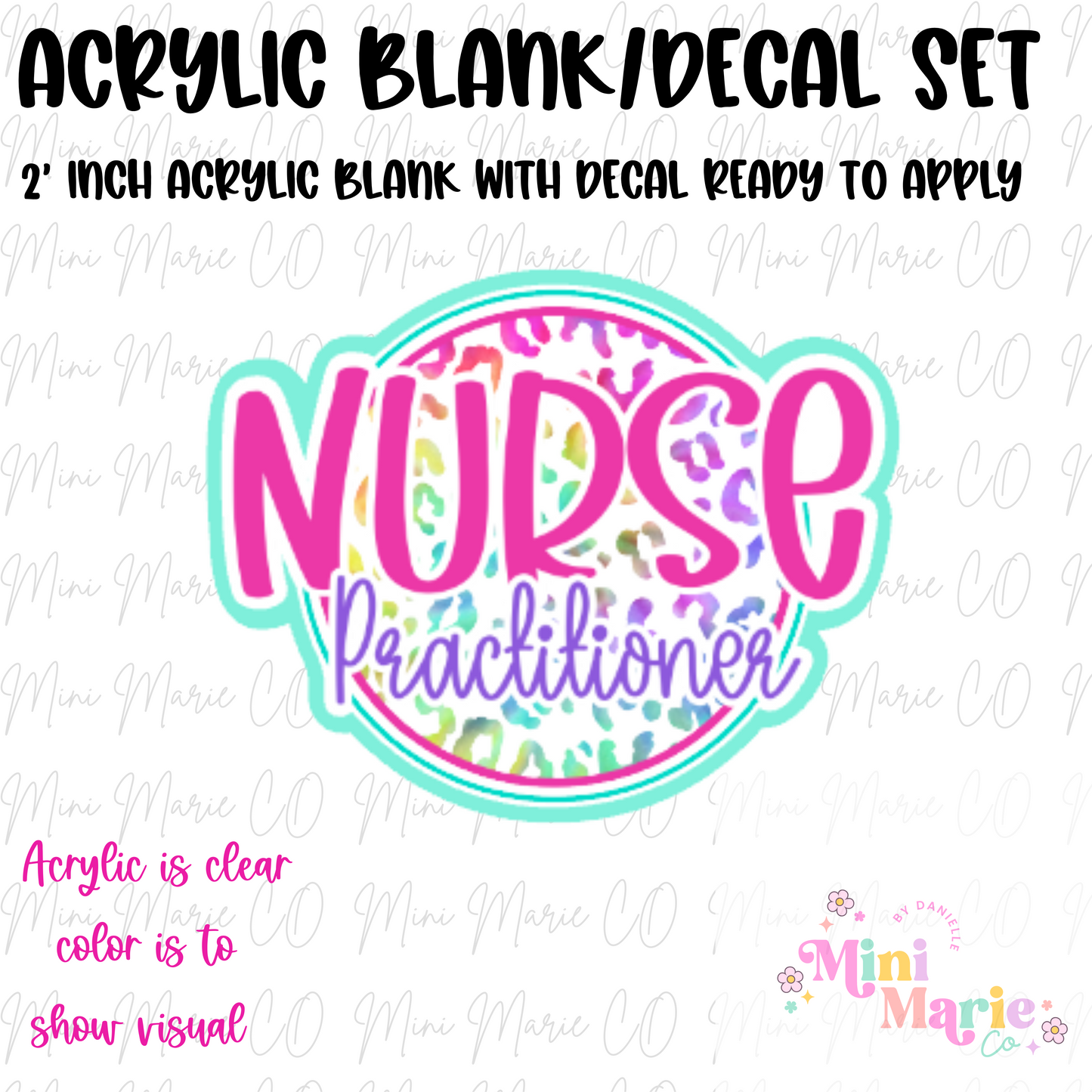 Leopard NP Acrylic Blank/Decal Set