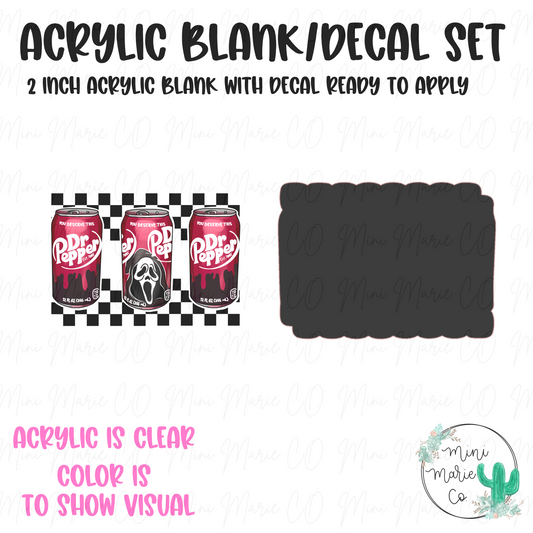 Ghostie and Soda Acrylic Blank/Decal Set