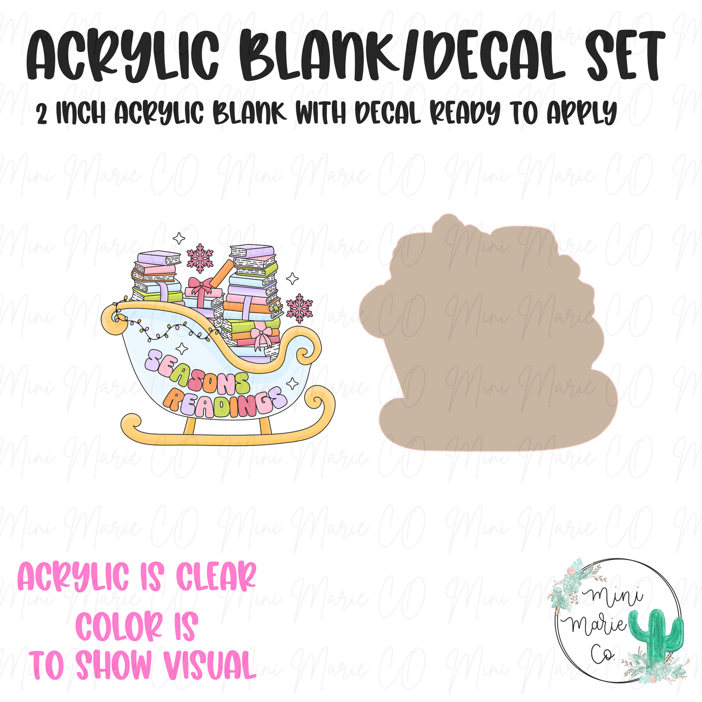 Seasons Readings Acrylic Blank/Decal Set