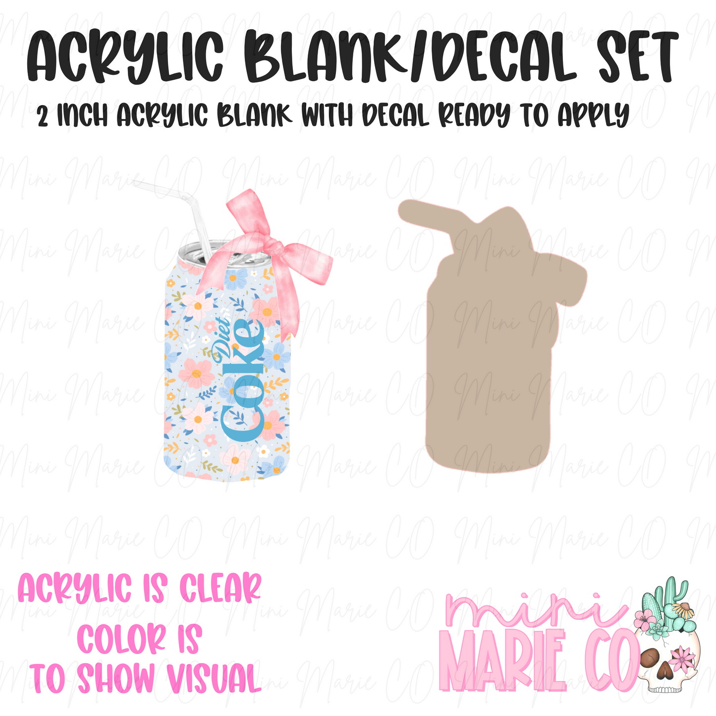 Soda (DC) Acrylic Blank/Decal Set