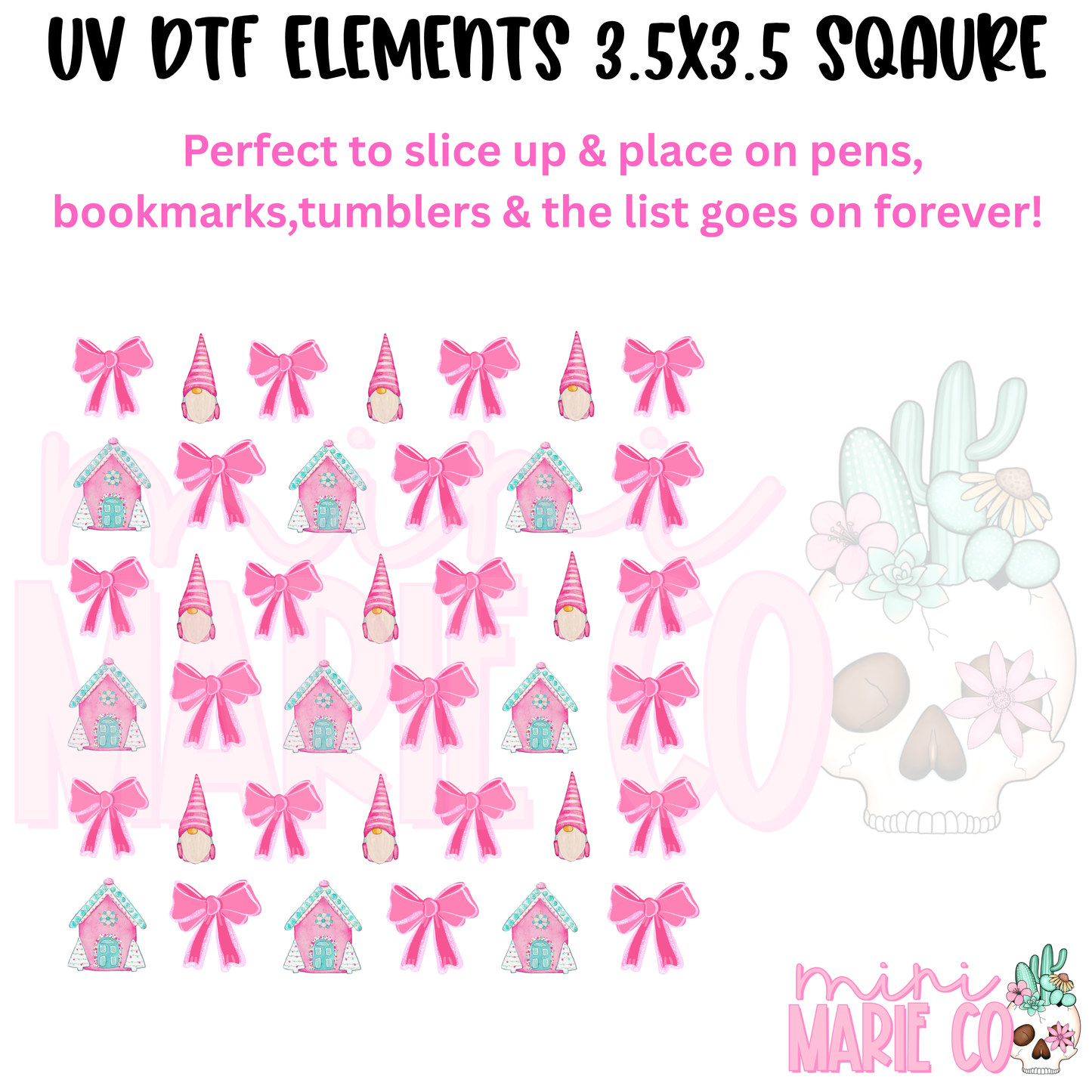 Gnomes Element Square UV DTF