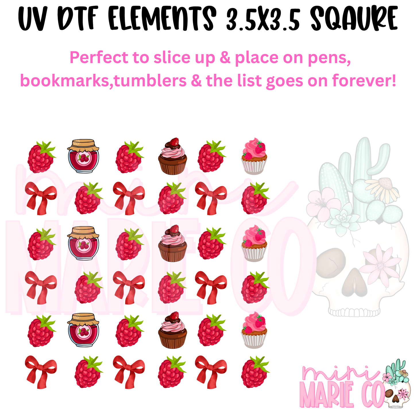Raspberry Fun Element Square UV DTF