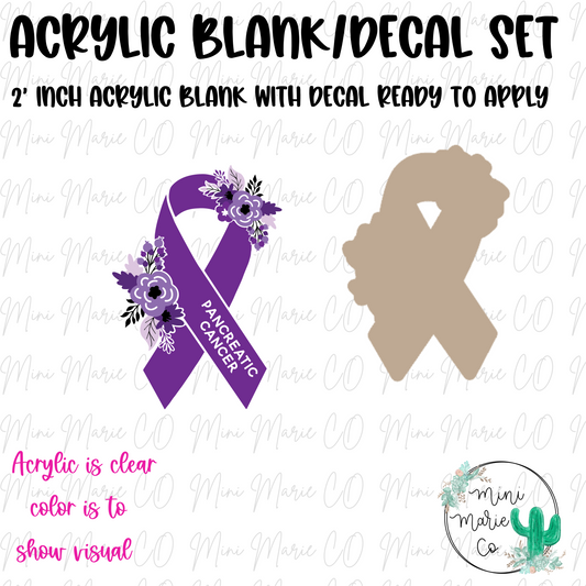 Pancreatic Cancer Awareness Ribbon Acrylic Blank/Decal