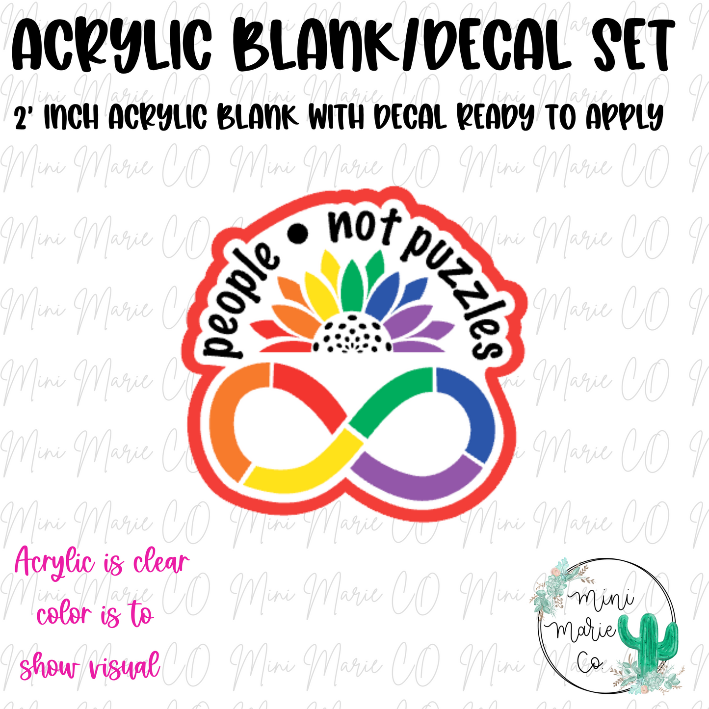 People not Puzzles Acrylic Blank/Decal Set